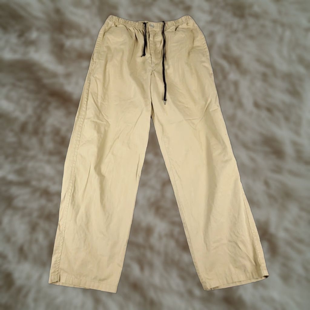 Nautica Nautica Chino Pants Mens Medium Beige Stretch Waist Comfort Trousers 30in Inseam Regular Fit Size US 31 - 1 Thumbnail