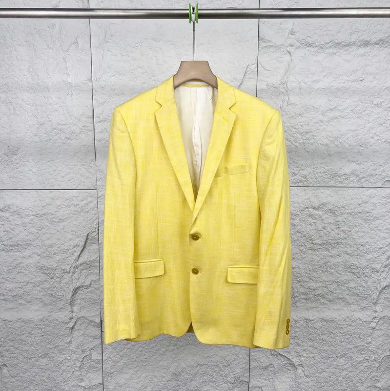 Versace Versace Yellow Cotton Women's Jacket 0089 Size ONE SIZE - 1 Thumbnail