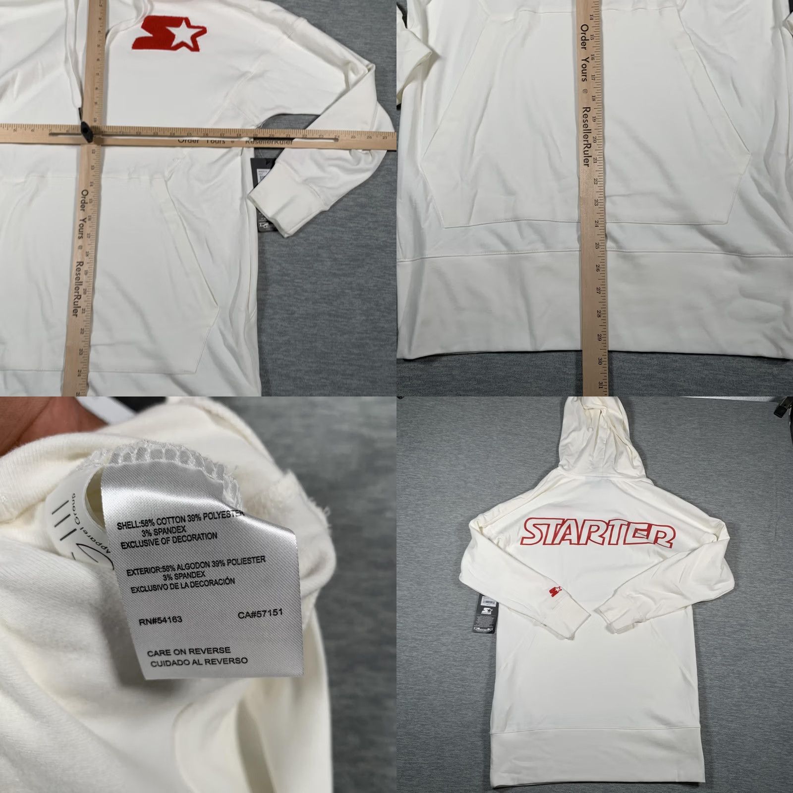Starter Starter Hoodie Dress Womens Small White Red Black Label Logo Pullover Long NWT Size S / US 4 / IT 40 - 8 Thumbnail