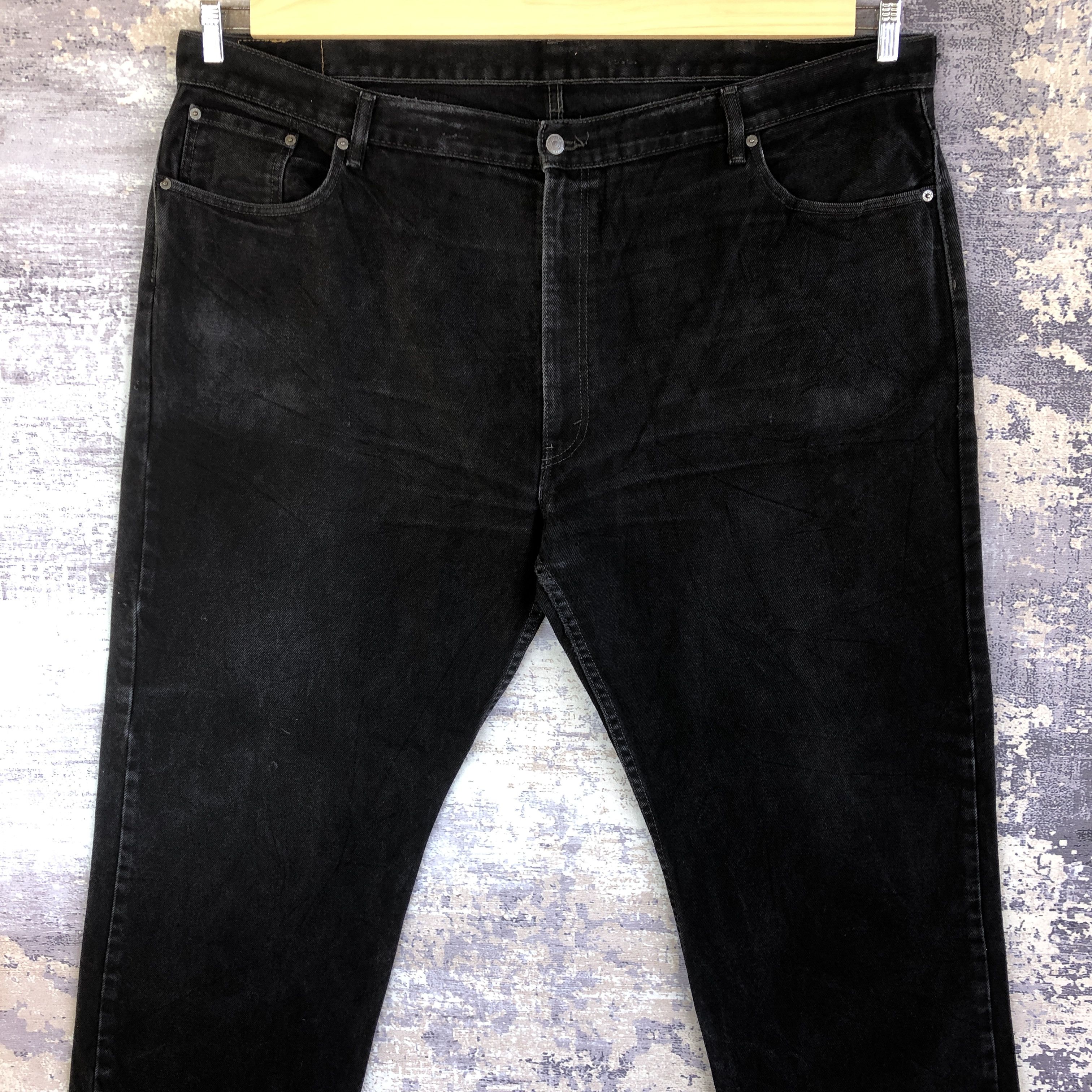 Levi's Vintage Levis 505 Distressed Faded Black Jeans Baggy Denim Size US 44 / EU 60 - 3 Thumbnail