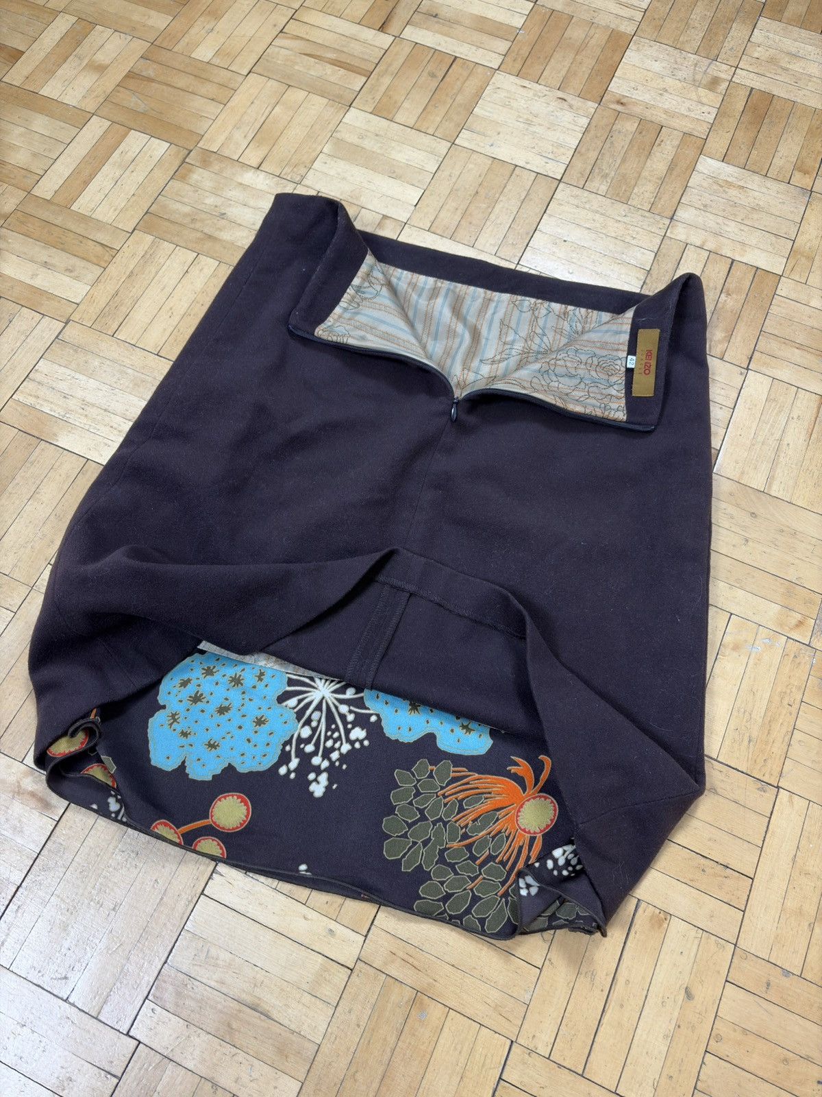 Kenzo Kenzo Jungle Wool Skirt 42FR grannycore Size 30" / US 8 / IT 44 - 10 Thumbnail