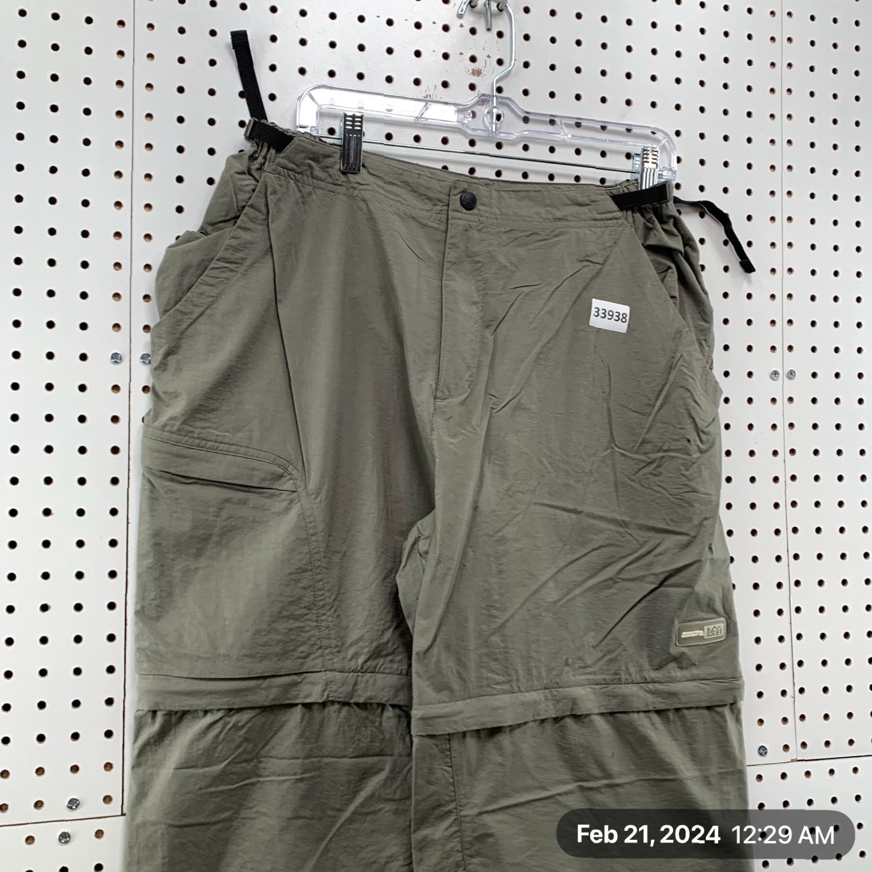 Vintage REI Convertible Cargo Pants Womens Large Beige Outdoor 30x30 Size 36" / US 14 / IT 50 - 2 Thumbnail