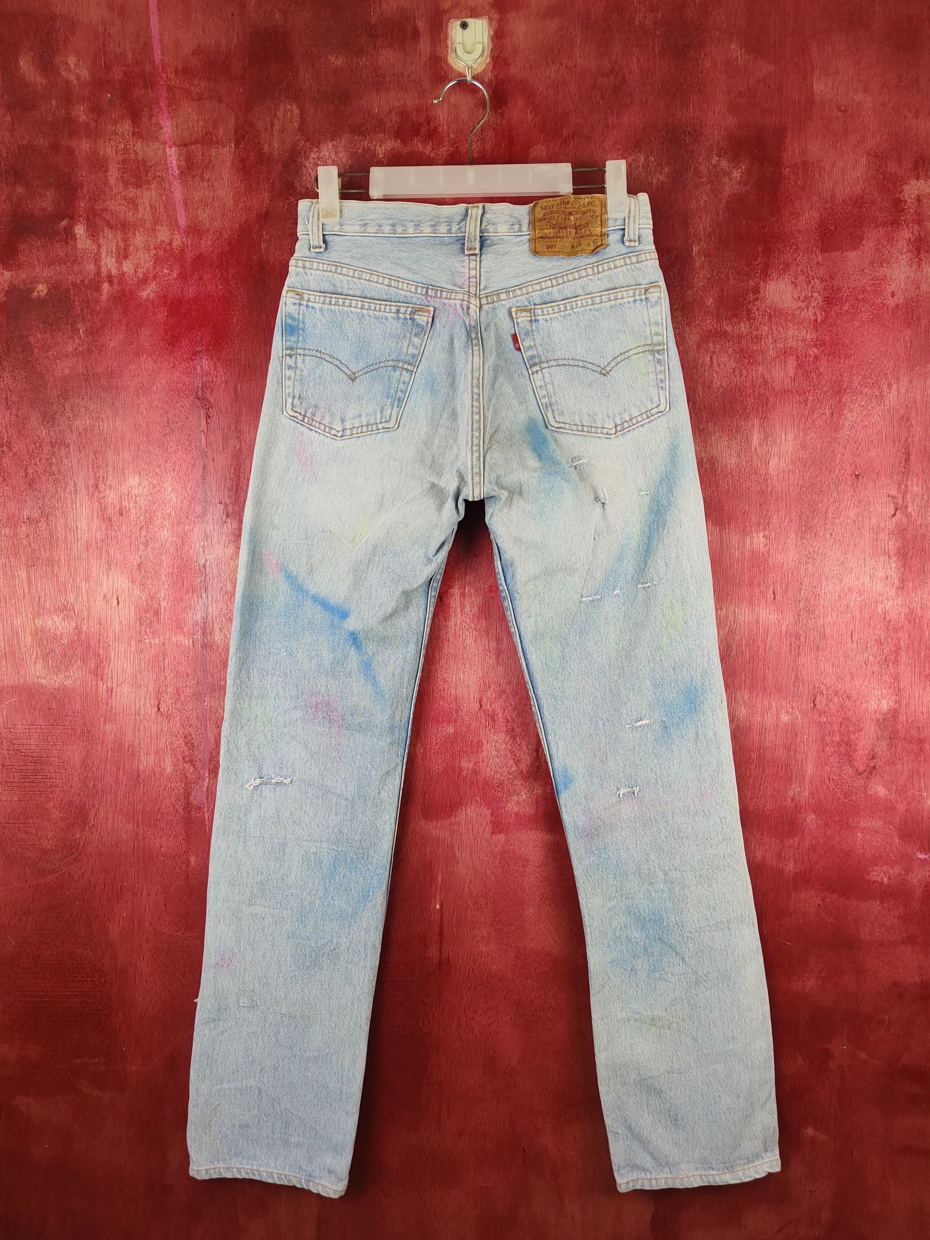 Levi's DL 501 Levi's X Super Lovers Distressed Ripped denim #S2358 Size US 28 / EU 44 - 8 Thumbnail