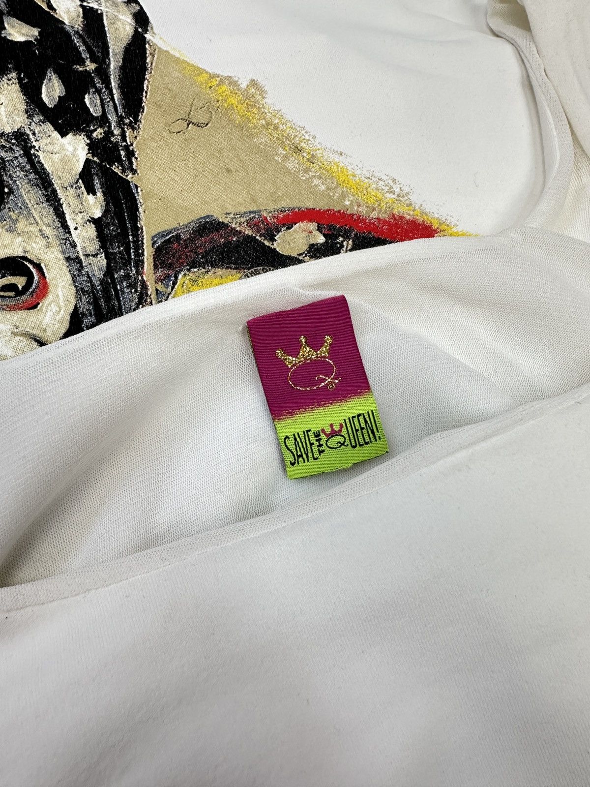 Other Save the Queen Patchwork A-Line Sleeveless White Dress sz L Size L / US 10 / IT 46 - 12 Thumbnail