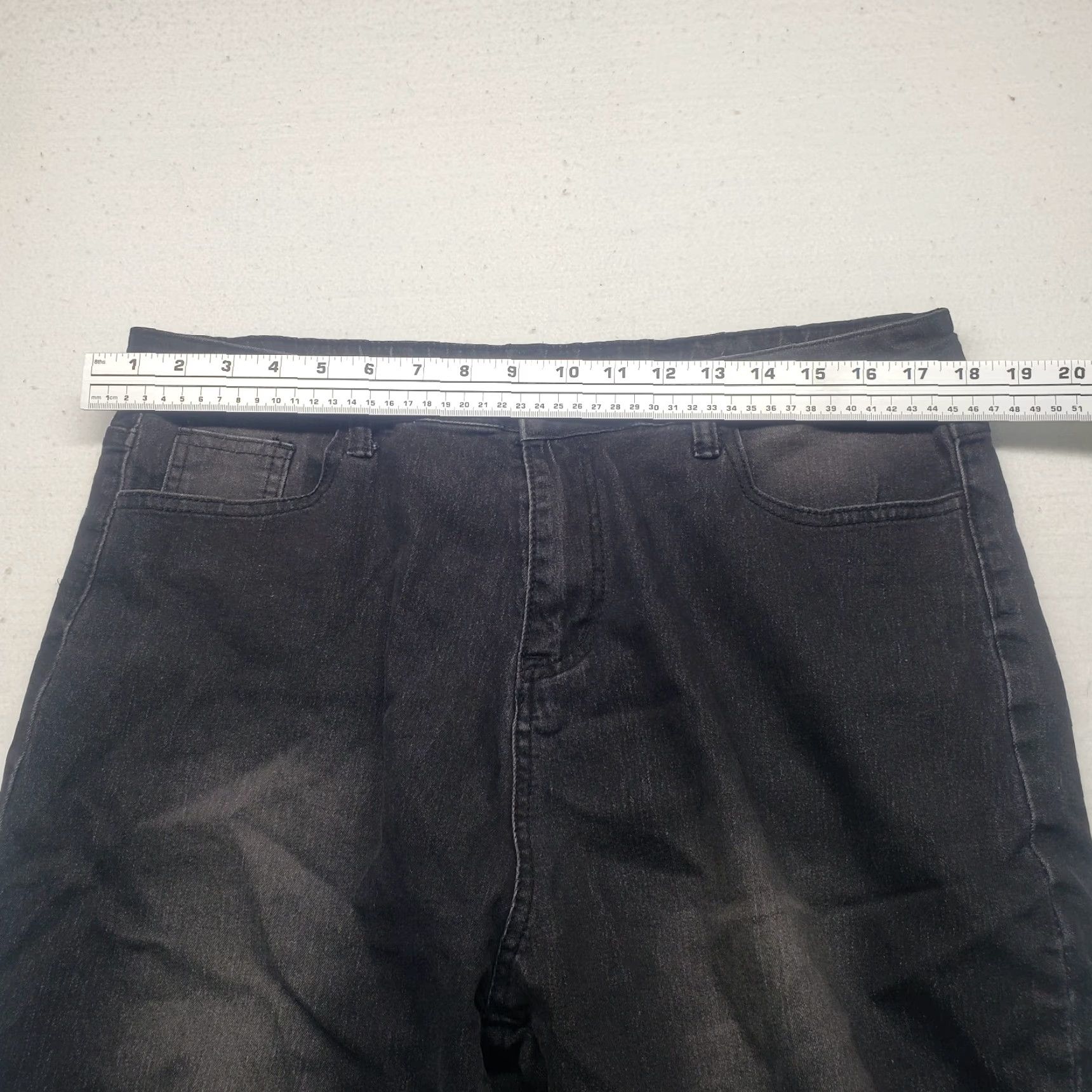Denime Unbranded Denim Jeans Black Distressed/ Ripped Wide-Leg 3XL Women's Adult Pants Jeans Womens 3XL Black Distressed Wide-Leg Jeans Size 40" / US 18 - 6 Thumbnail