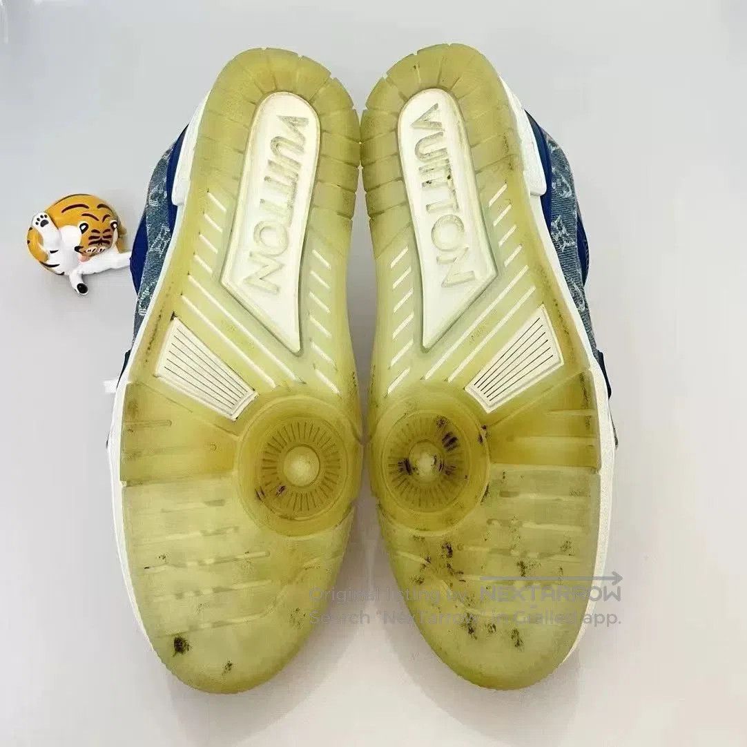 Louis Vuitton LV Trainer Denim Blue Shoes. Size US 9.5 / EU 42-43 - 5 Thumbnail