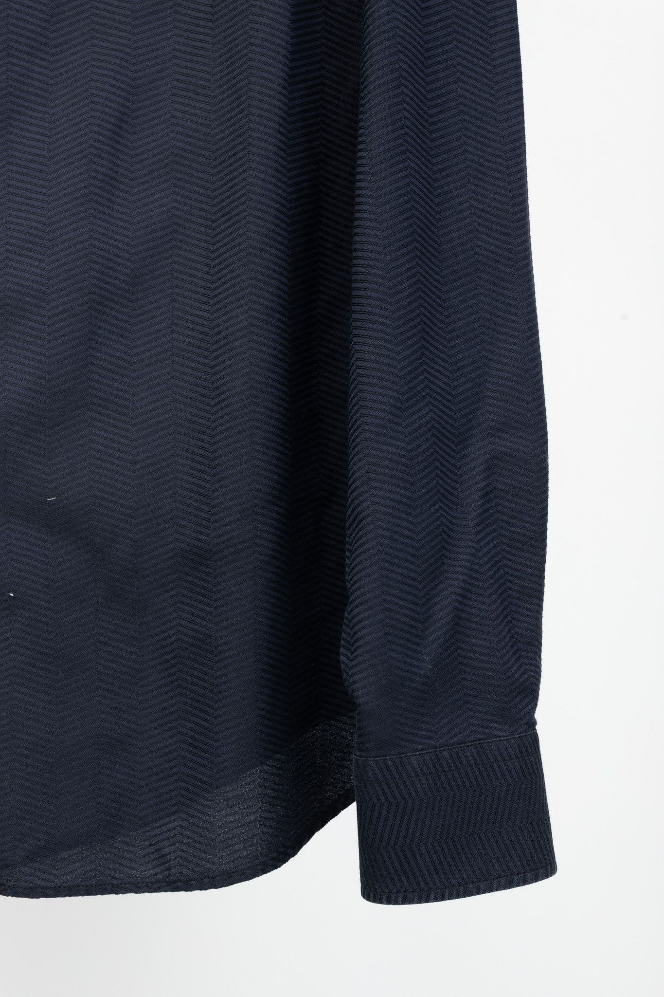Armani Collezioni Armani Collezioni Herringbone-Texture Cotton Buttoned Shirt Size US XXL / EU 58 / 5 - 6 Thumbnail