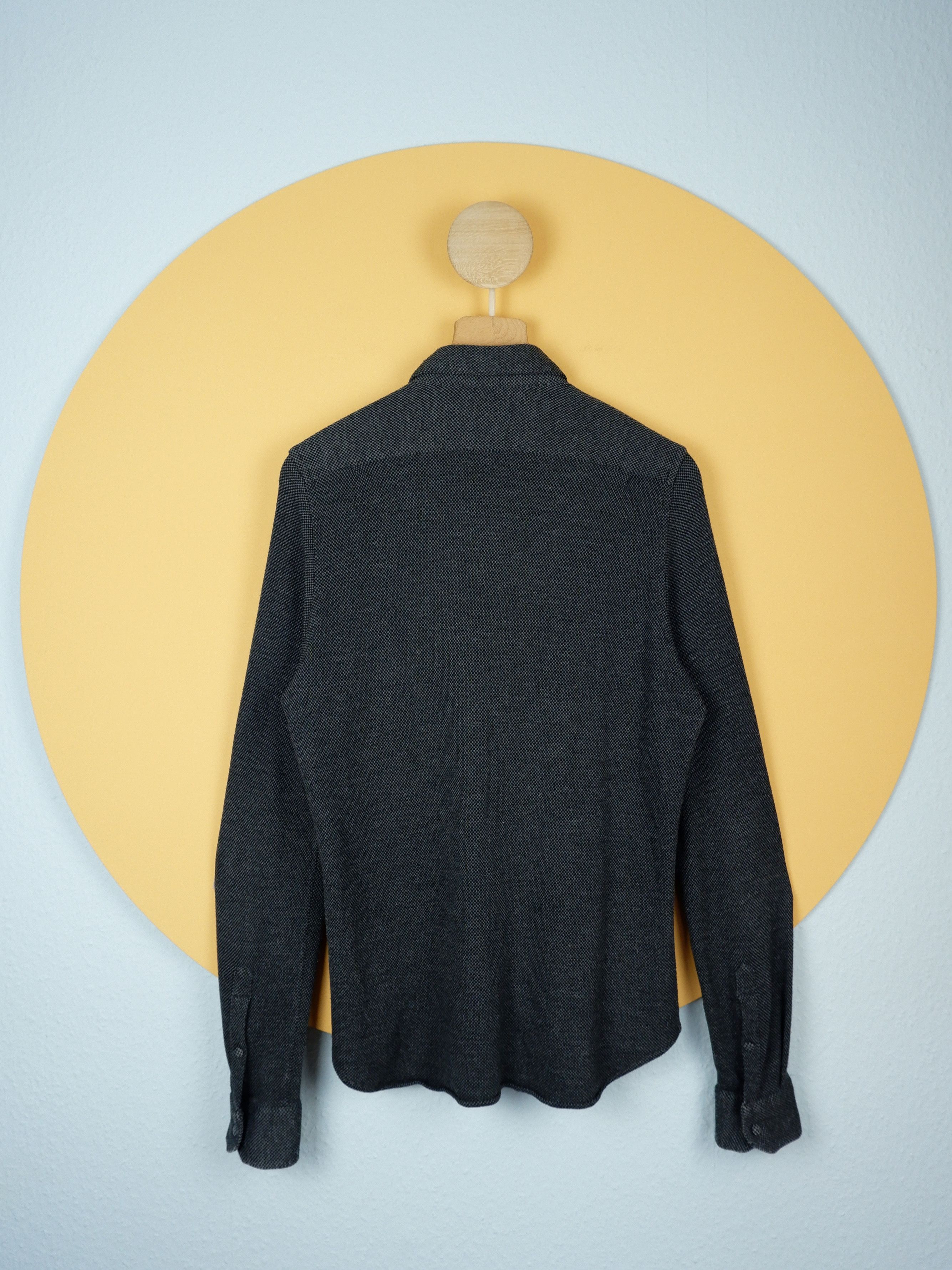 Last drop! Giorgio Armani salt and pepper knit shirt