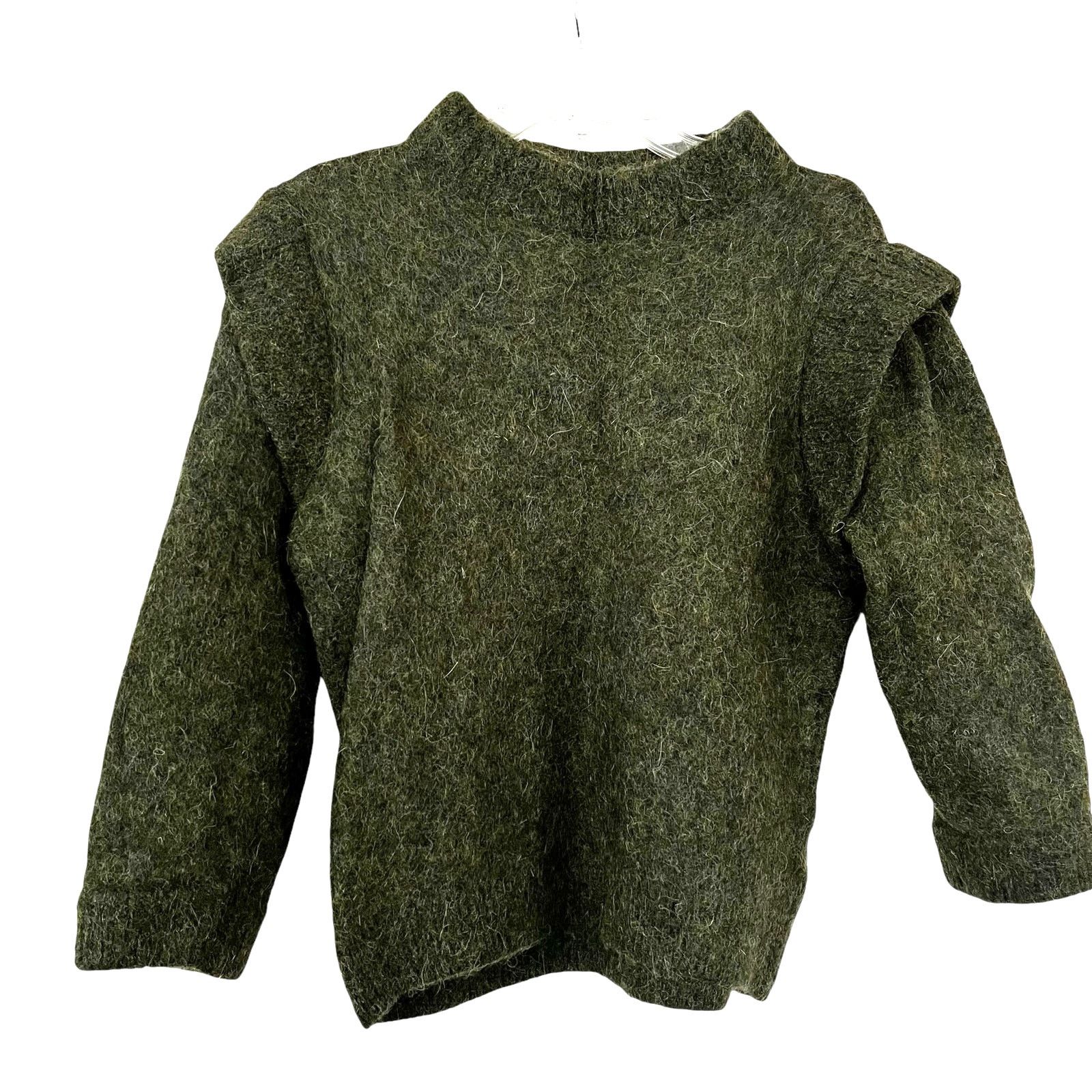 Zara Zara Green Alpaca Wool Crewneck Pullover Sweater Size Medium Size M / US 6-8 / IT 42-44 - 1 Thumbnail