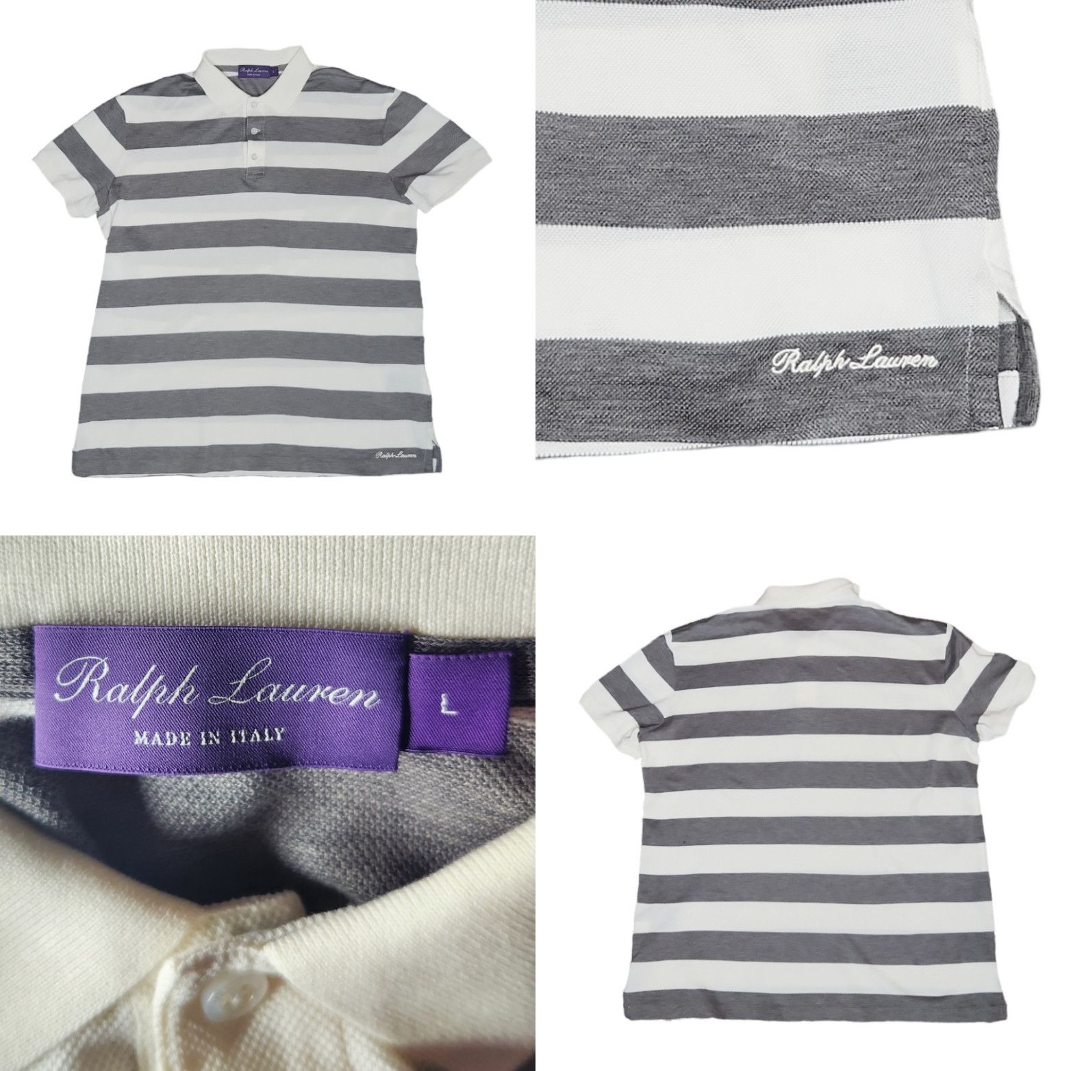 image of Ralph Laurent Made In Italy Purple Label Men Polo Large