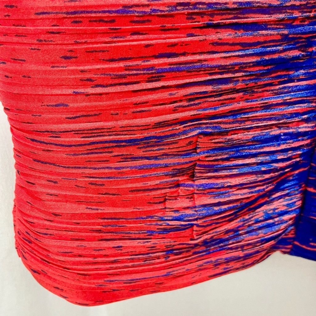 Halston Heritage Halston Sondra Red and Ultraviolet Ruched Bodycon Dress US 2 Size XS / US 0-2 / IT 36-38 - 9 Thumbnail