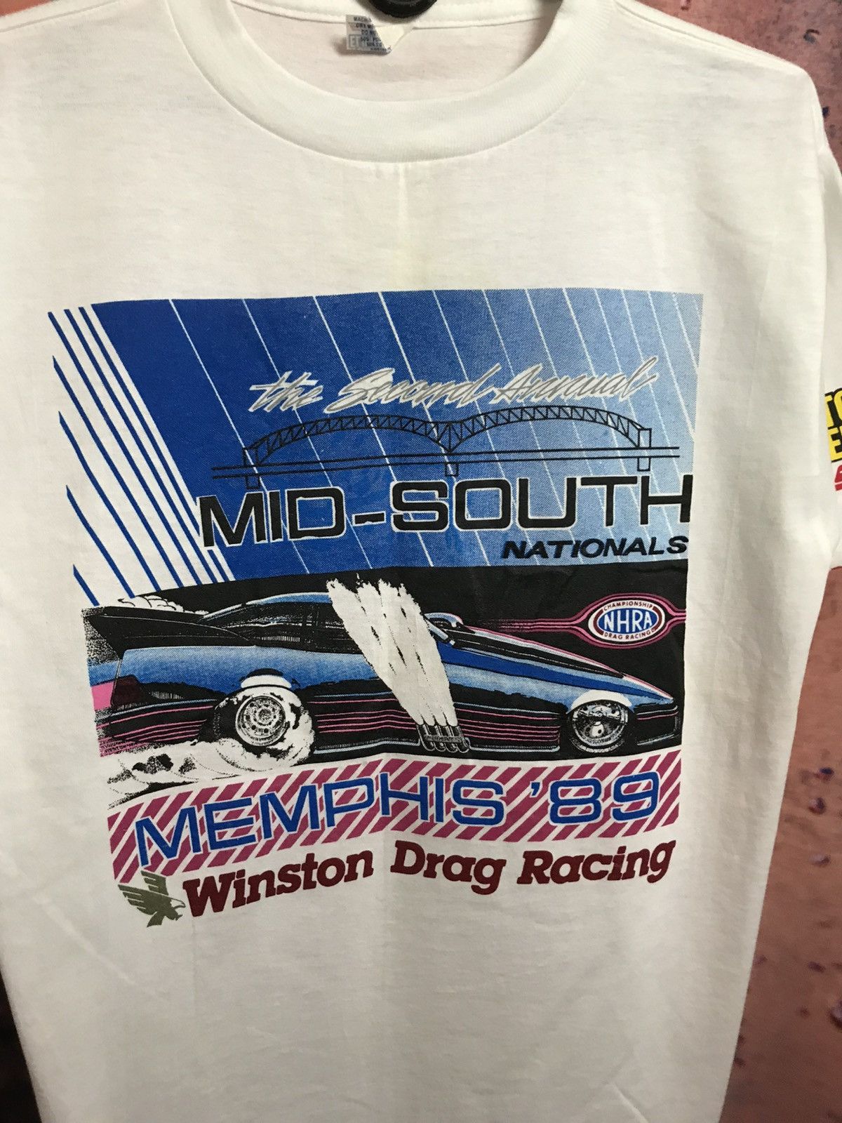 Vintage Vintage 80s Winston Drag Racing t shirt Size US M / EU 48-50 / 2 - 2 Thumbnail