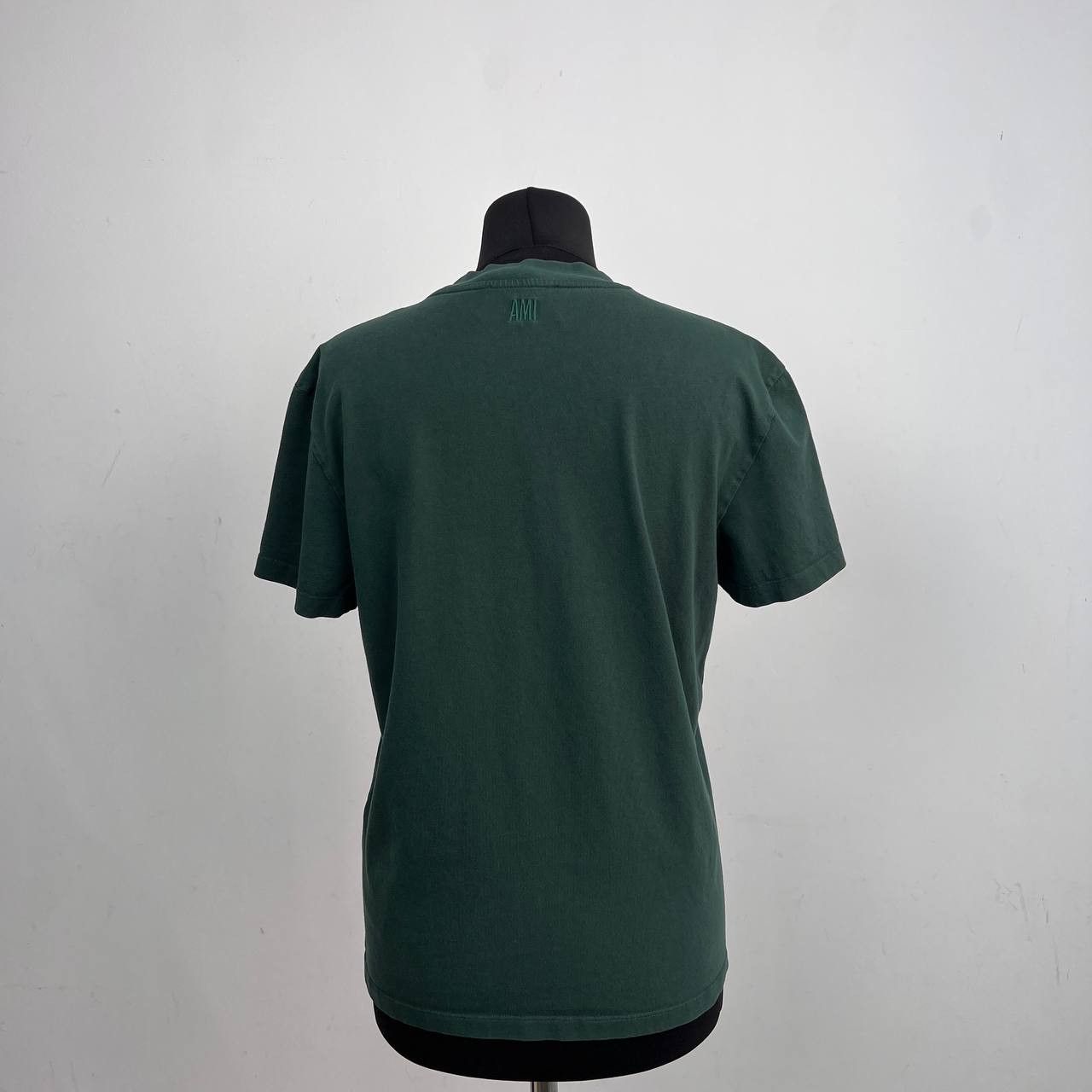 AMI AMI Paris T-shirt Dark Green Ami de Coeur Red Heart Logo Tee Size M / US 6-8 / IT 42-44 - 5 Thumbnail