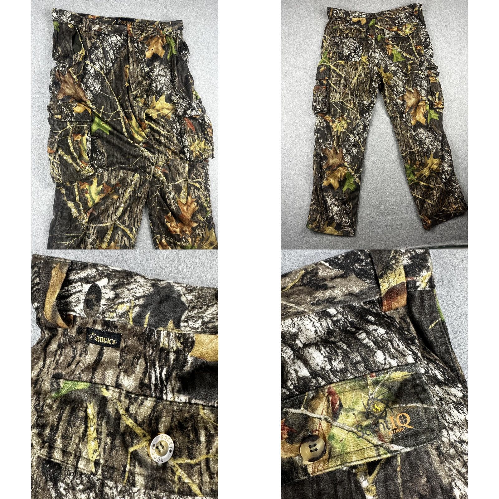 Atomic Rocky Pants Mens 2XL Camouflage ScentIQ Atomic Hunting Cargo Polyester Outdoors Hiking Size US 39 - 8 Thumbnail