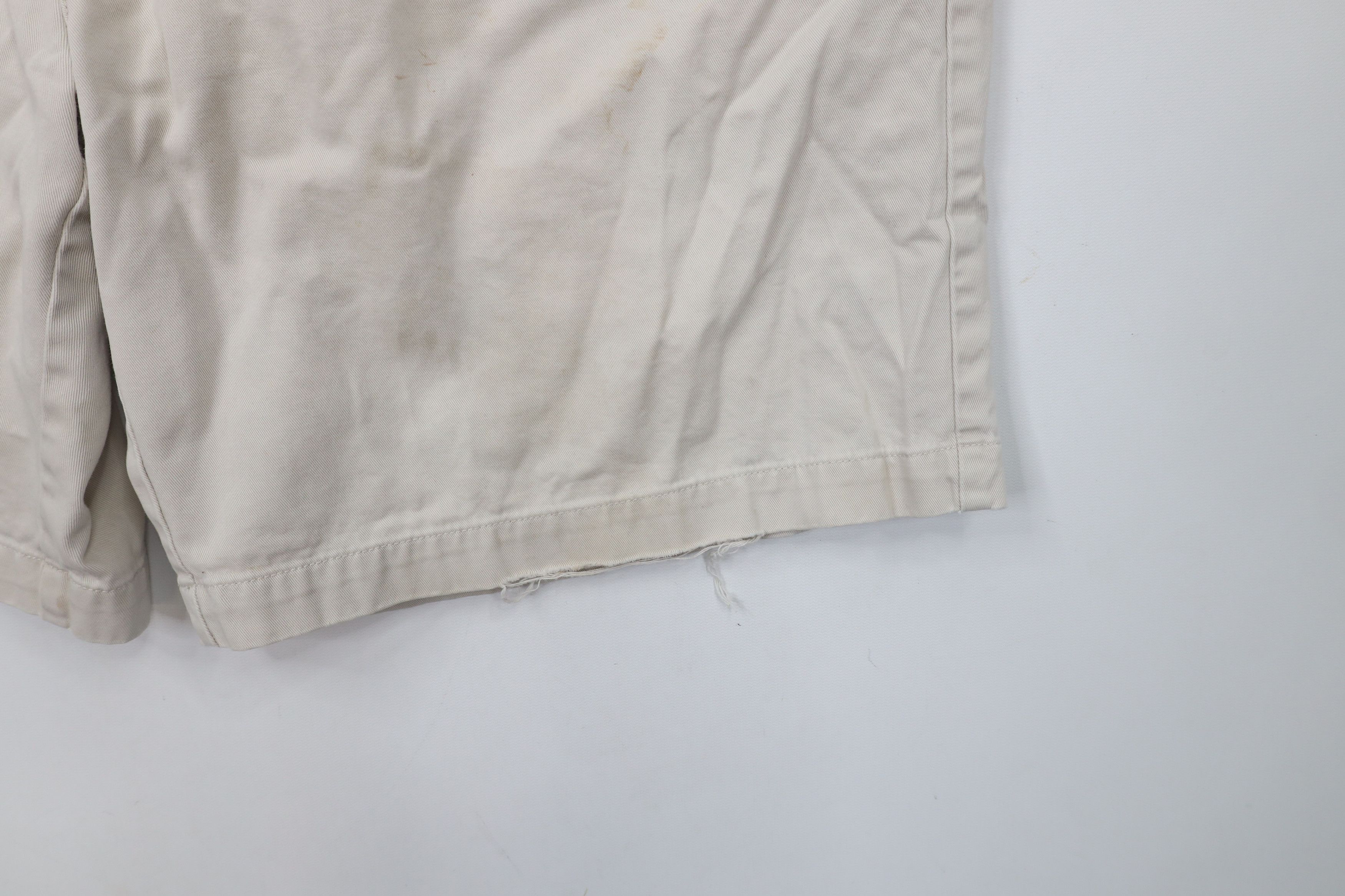 Ralph Lauren × Vintage Vintage 90s Ralph Lauren Above Knee Chino Shorts Beige Size US 36 / EU 52 - 4 Thumbnail