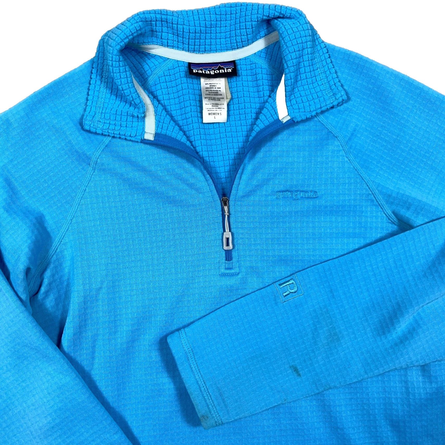 Patagonia Patagonia R1 Sweater Women Large Blue Pullover Arctic Polartec Grid Fleece 40117 Size L / US 10 / IT 46 - 2 Thumbnail