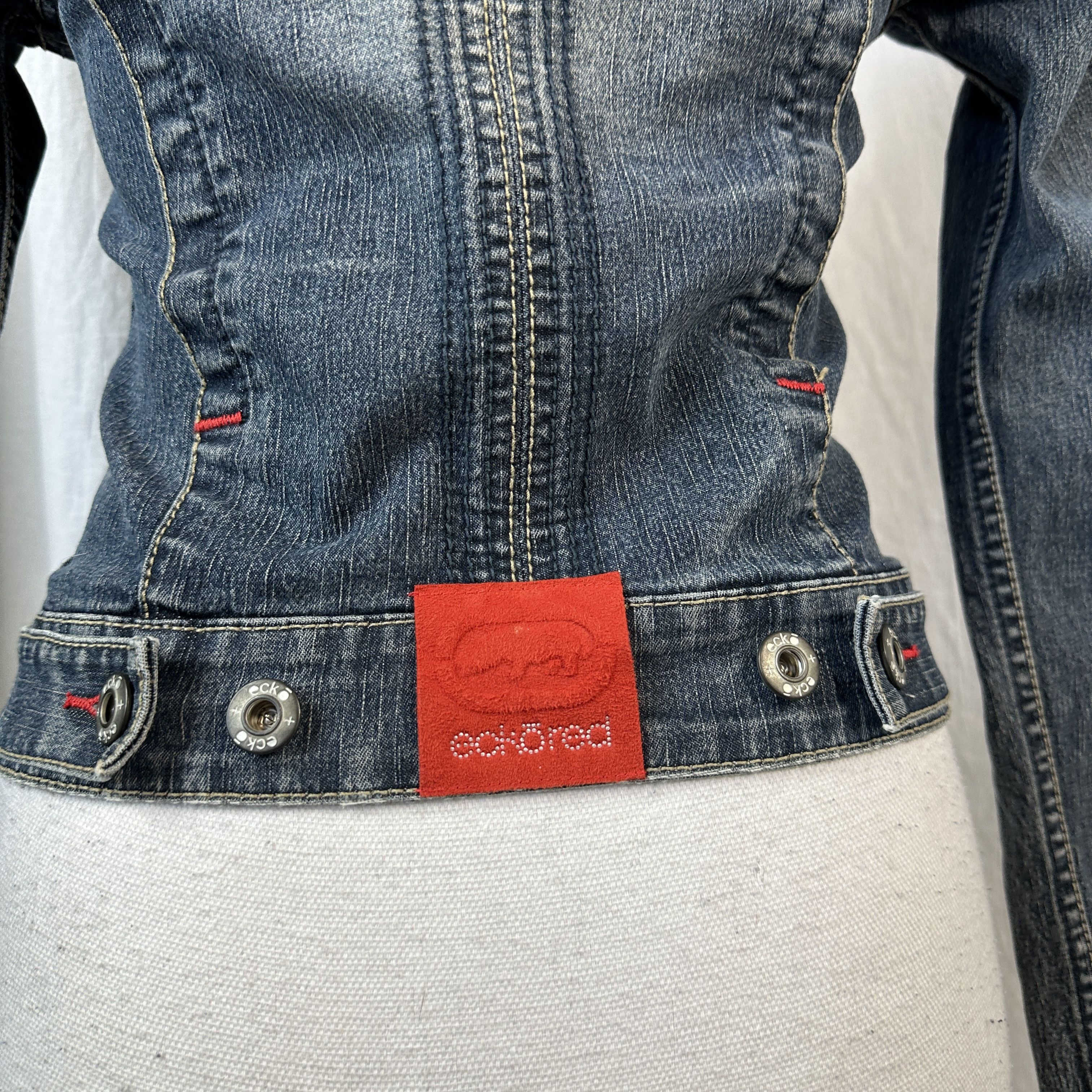 Ecko Unltd. × Vintage Vintage Ecko Unltd Fitted Jeans Jacket Size M / US 6-8 / IT 42-44 - 9 Thumbnail