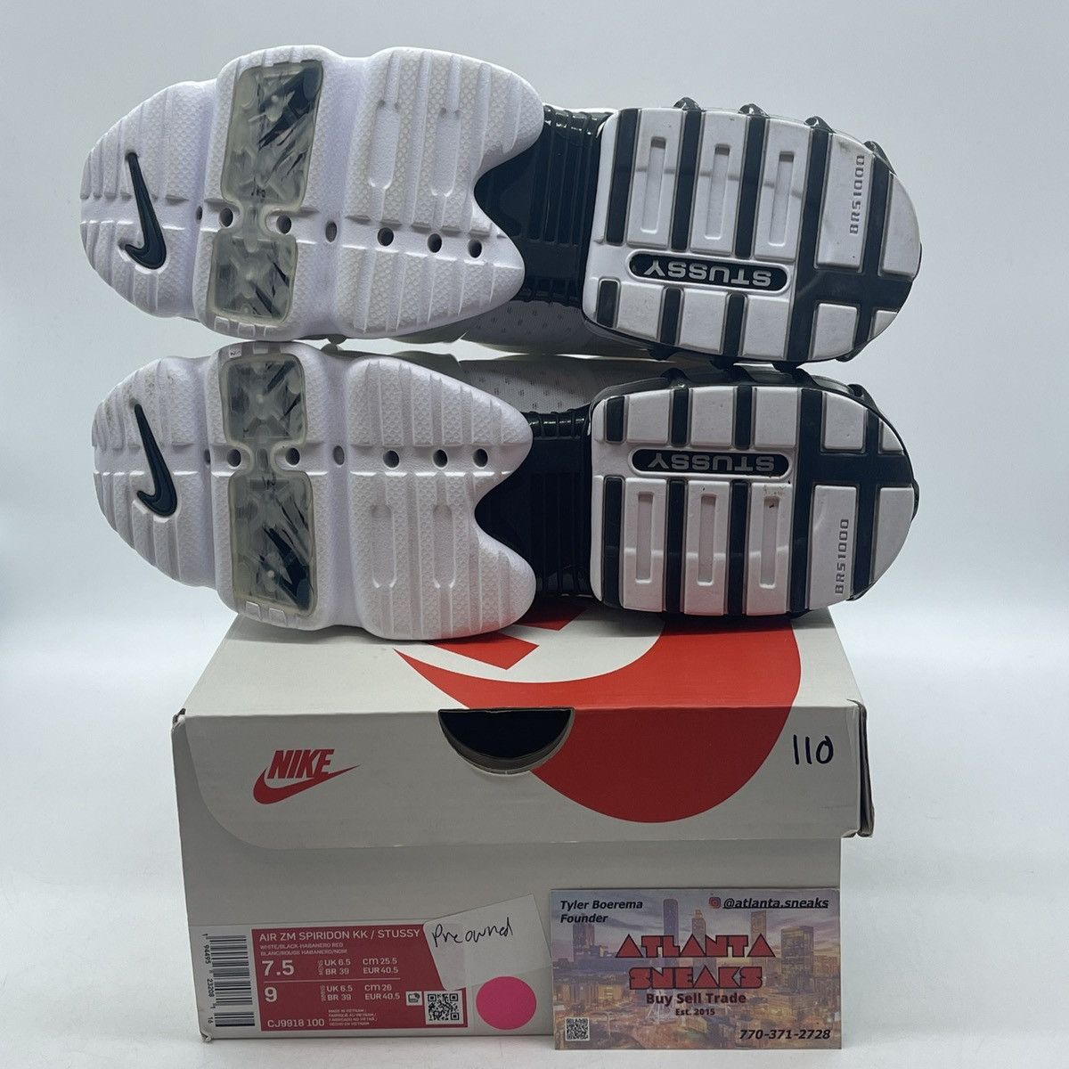 Nike Stussy x air zoom spiridon kukini white Size US 7 / EU 40 - 7 Thumbnail