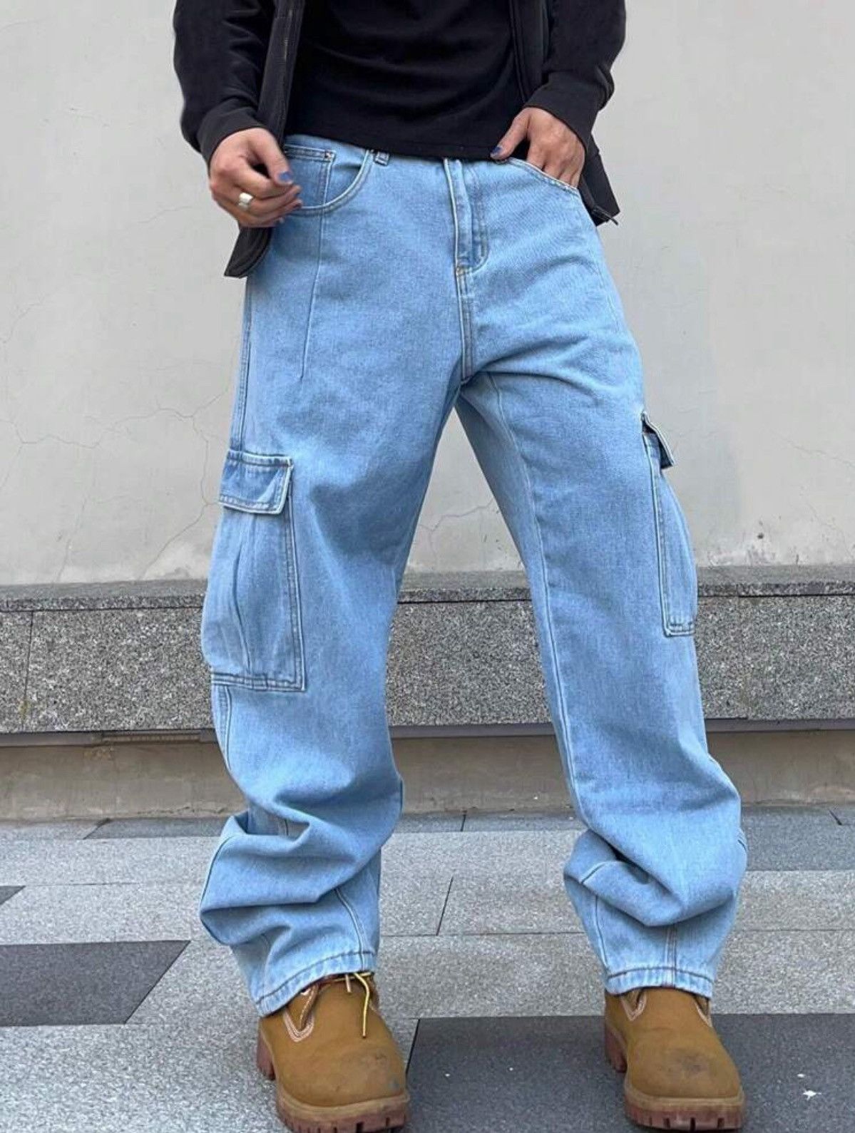 Other × Vintage Men's Flap Pocket & Side Pocket Cargo Jeans Size US 36 / EU 52 - 4 Thumbnail