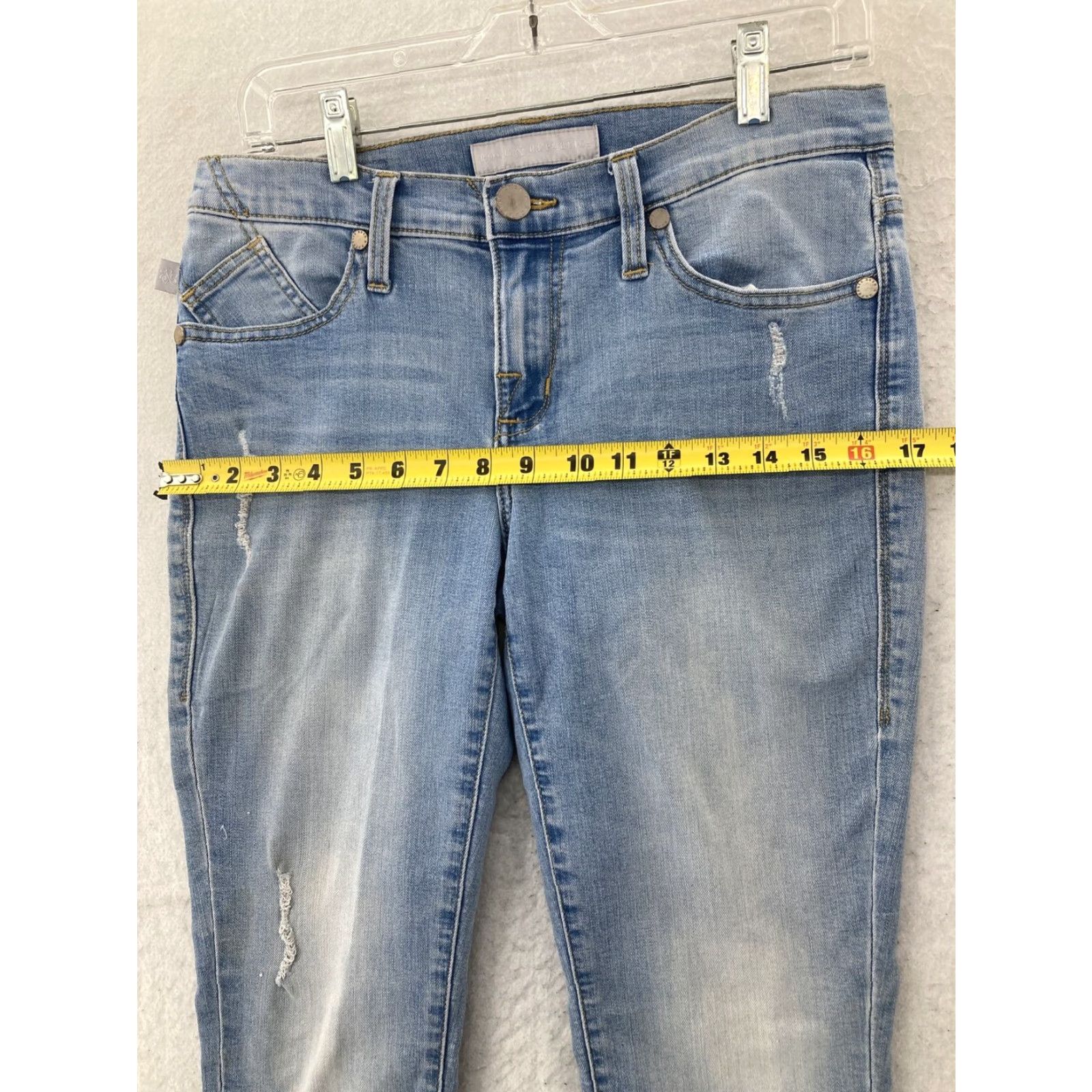 Vintage Rock & Republic Womens Blue Skinny Stretch Faded Low Rise Jeans Size 8 Size 30" / US 8 / IT 44 - 4 Thumbnail