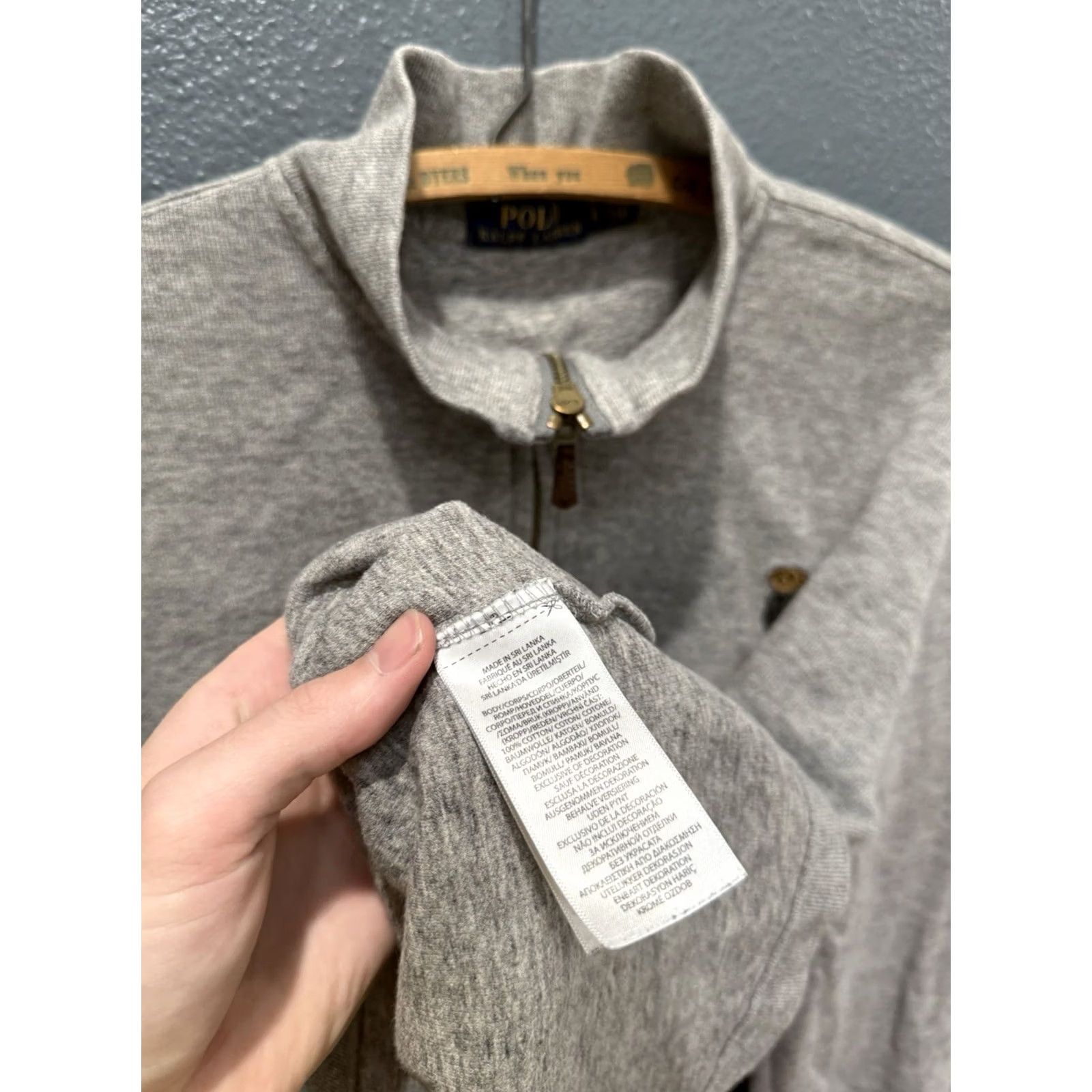 Polo Ralph Lauren Polo Ralph Lauren Polo Bear Gray Cotton Zip Sweatshirt L Mens Size Large Size US L / EU 52-54 / 3 - 3 Thumbnail