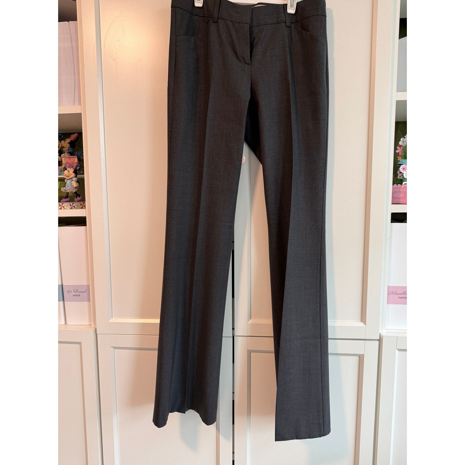 Theory Theory Charcoal Gray Flare Leg Pants Women Size 4 - B020 Size 27" / US 4 / IT 40 - 2 Thumbnail
