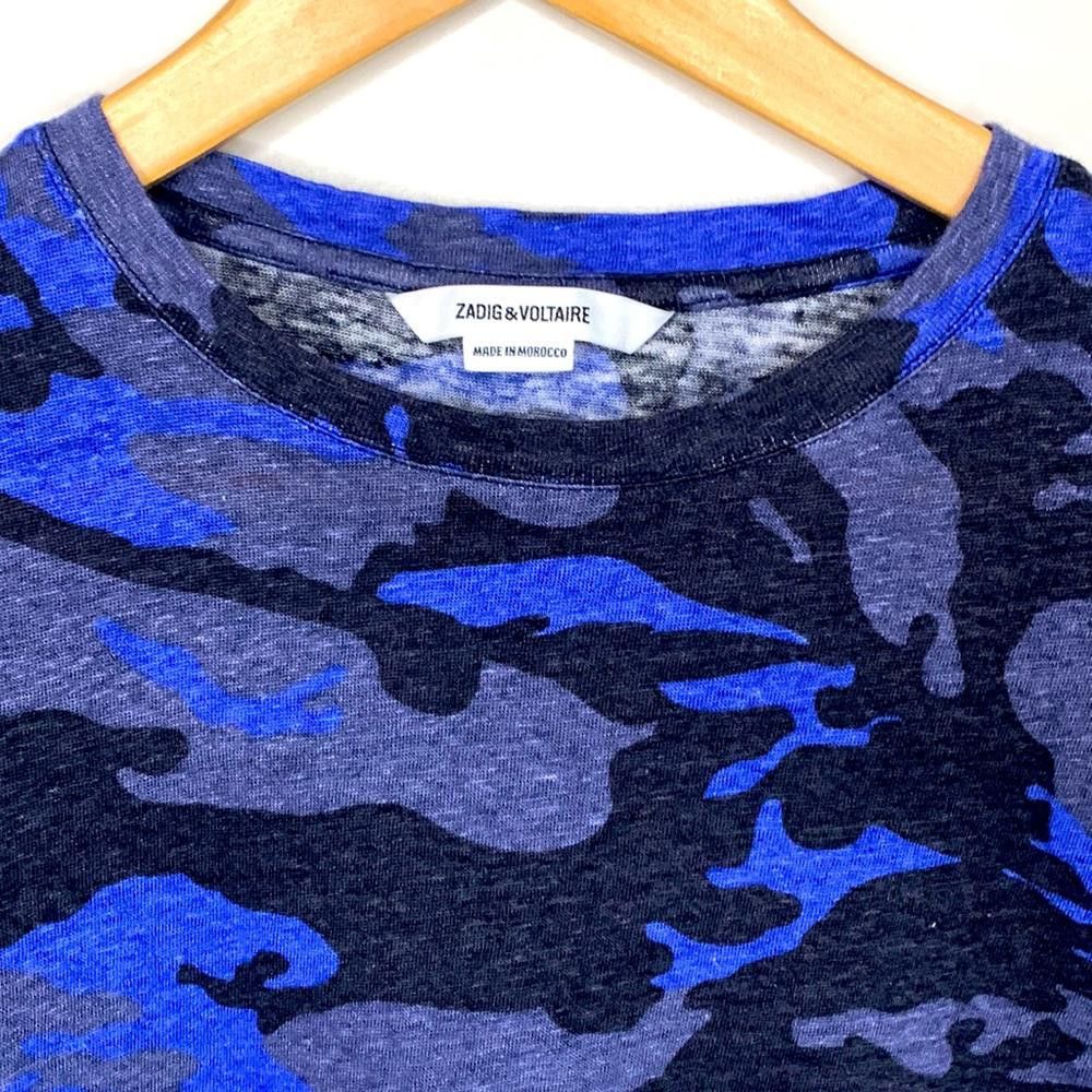 Zadig & Voltaire Zadig & Voltaire - Camo Linen Tee - Medium - 100% Linen Size US M / EU 48-50 / 2 - 3 Thumbnail