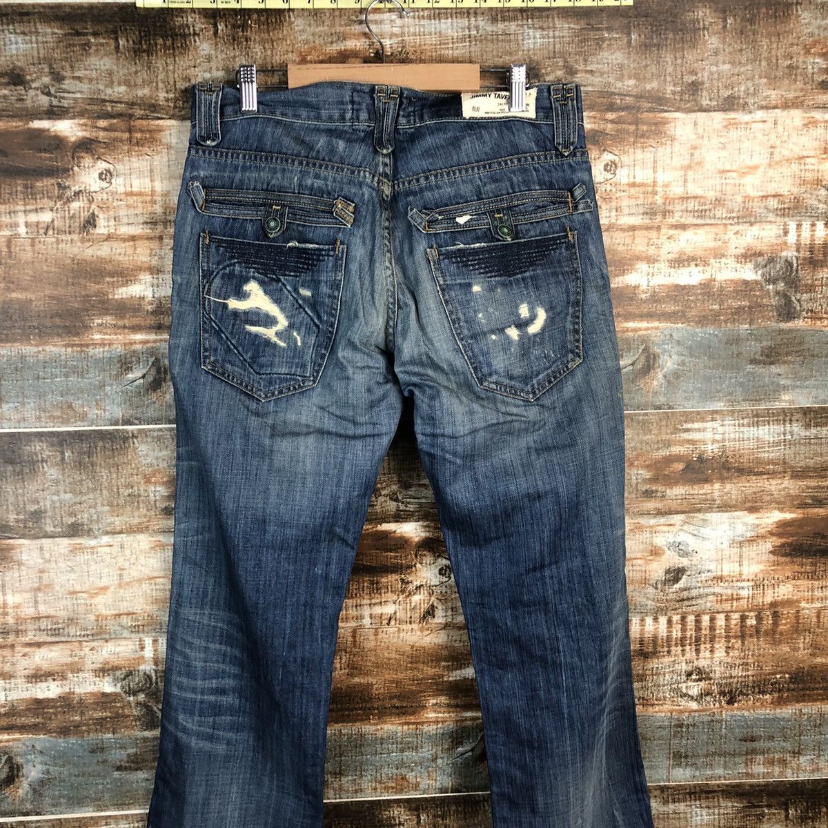 Jimmy Taverniti DLL Jimmy Taverniti Blue Distressed Denim Pants #C135 Size US 31 - 17 Thumbnail