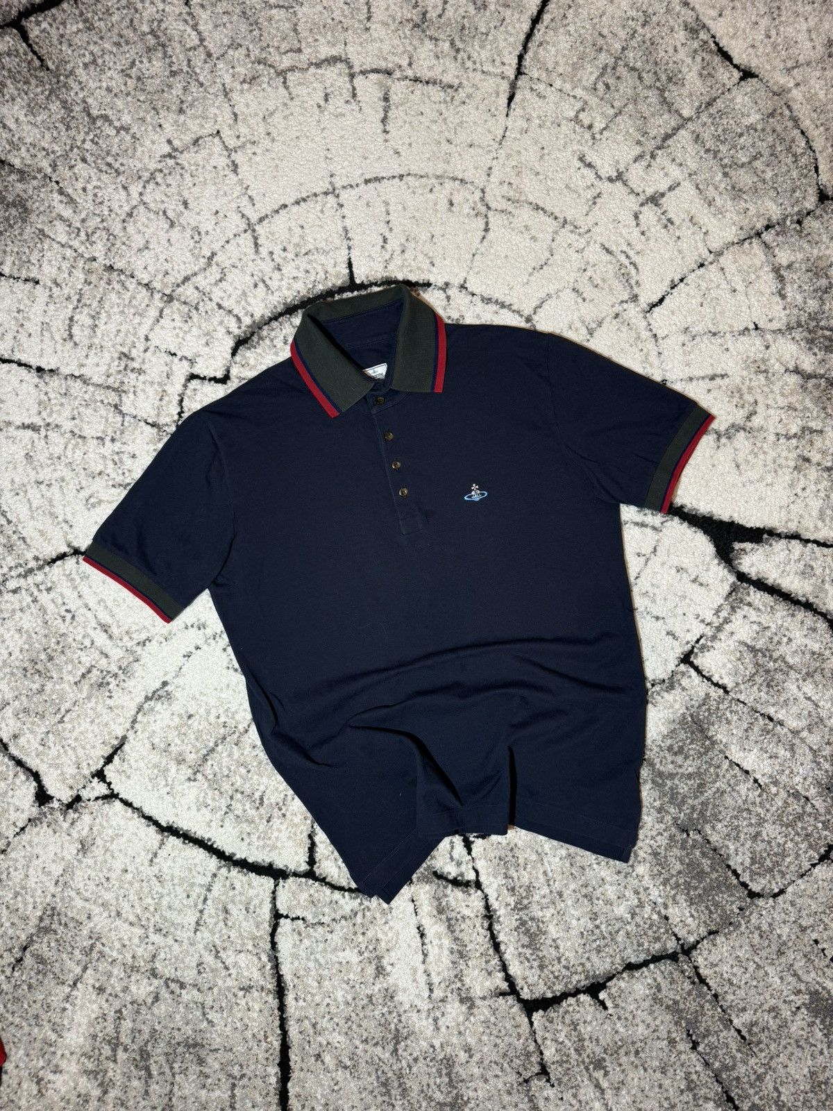 Vivienne Westwood Orbital 2 Krall Men’s Blue Embroidered Tee