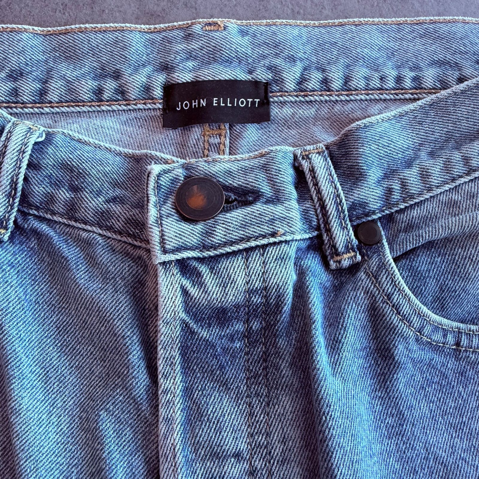 John Elliott JOHN ELLIOT: Men's "Kane" Distressed Tie-dye Jeans - 29 Size US 29 - 2 Thumbnail