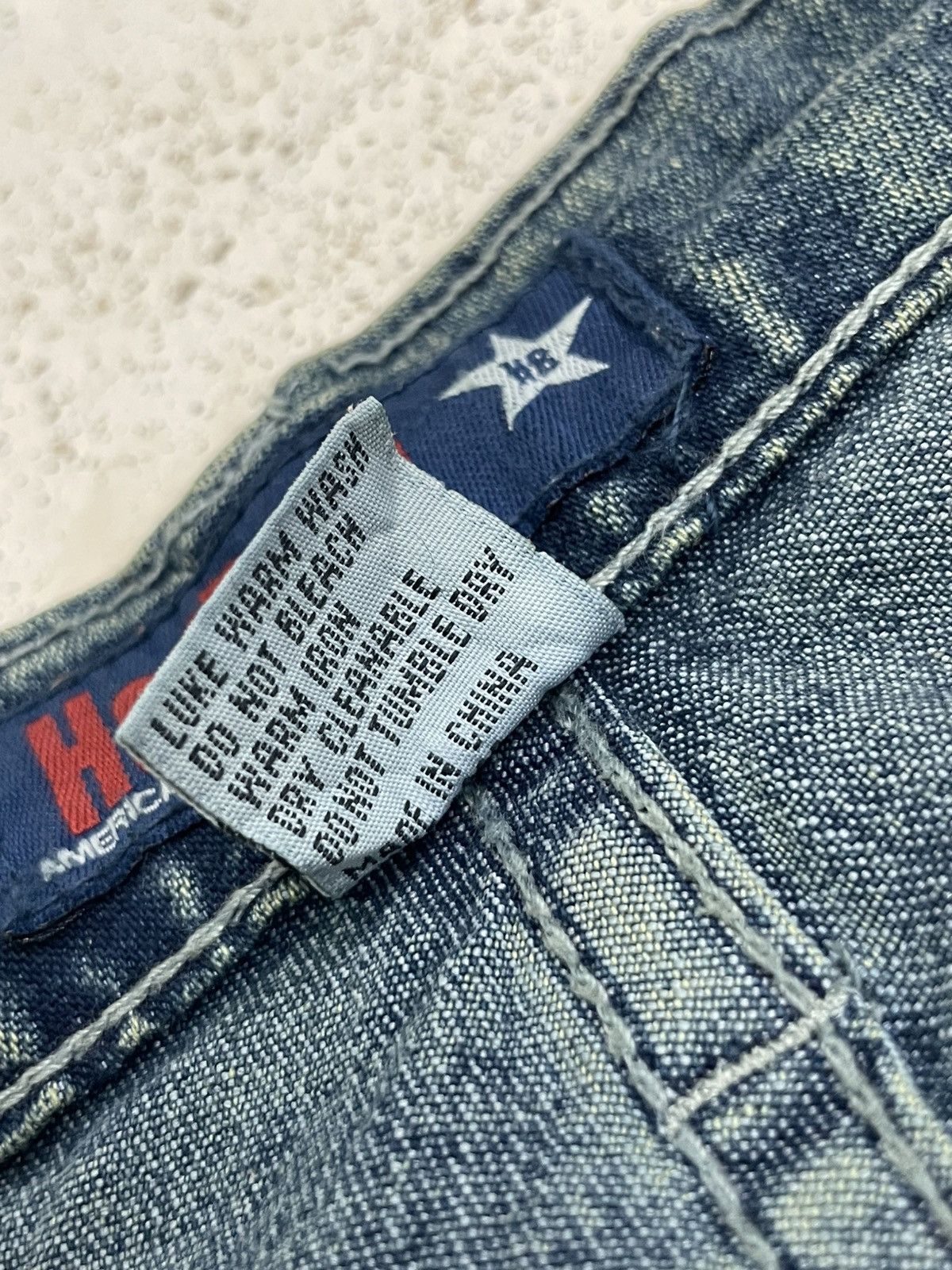 Japanese Brand Heyboo Tornado Mart Style Laces Flare Bow Denim Size US 32 / EU 48 - 18 Thumbnail