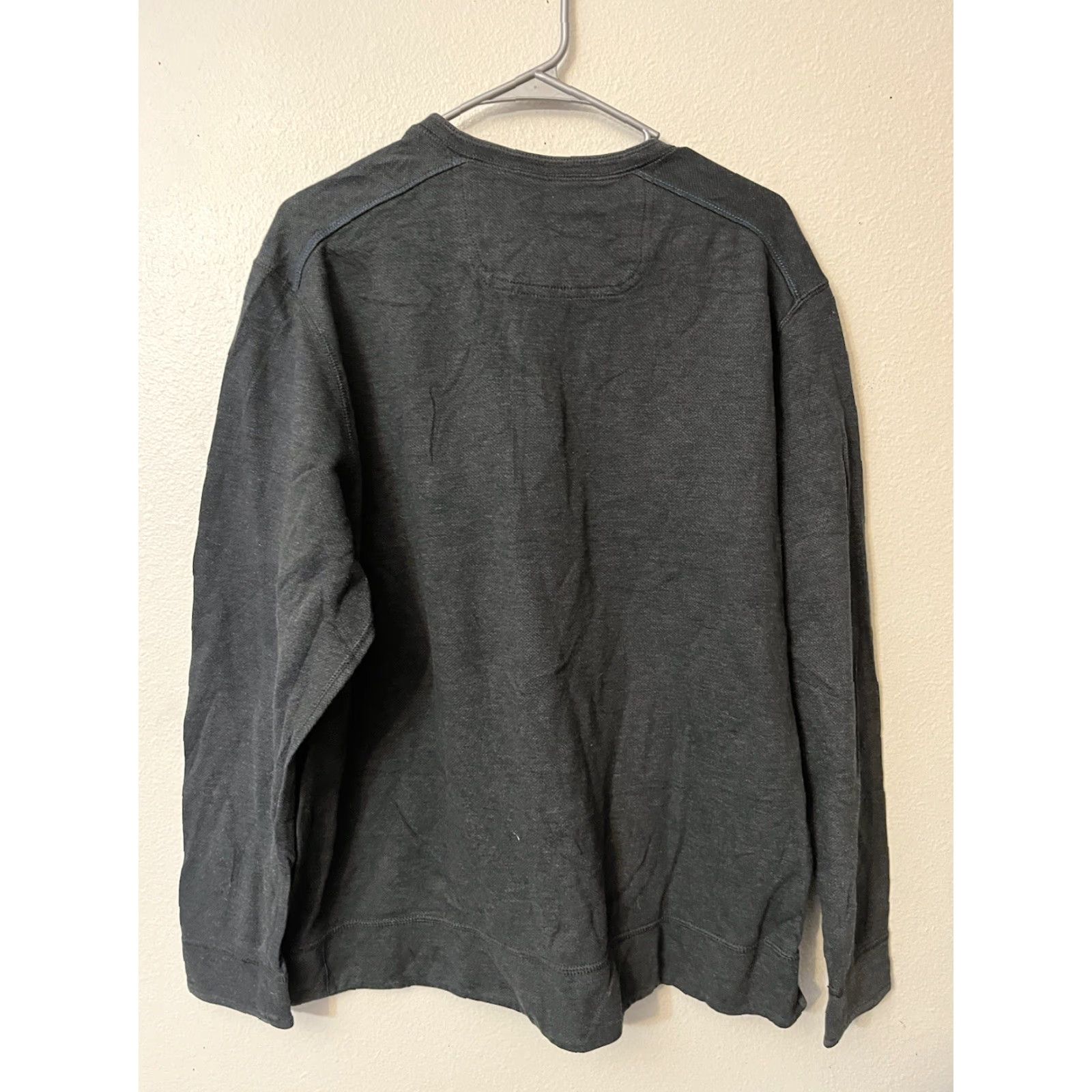 Tommy Bahama VINTAGE Tommy Bahama Sweater Mens L Gray Henley Pullover 100% Cotton Long Sleeve Crew Neck Knit Pullover Mens Clothing Soccer-Keyword Size US L / EU 52-54 / 3 - 3 Thumbnail