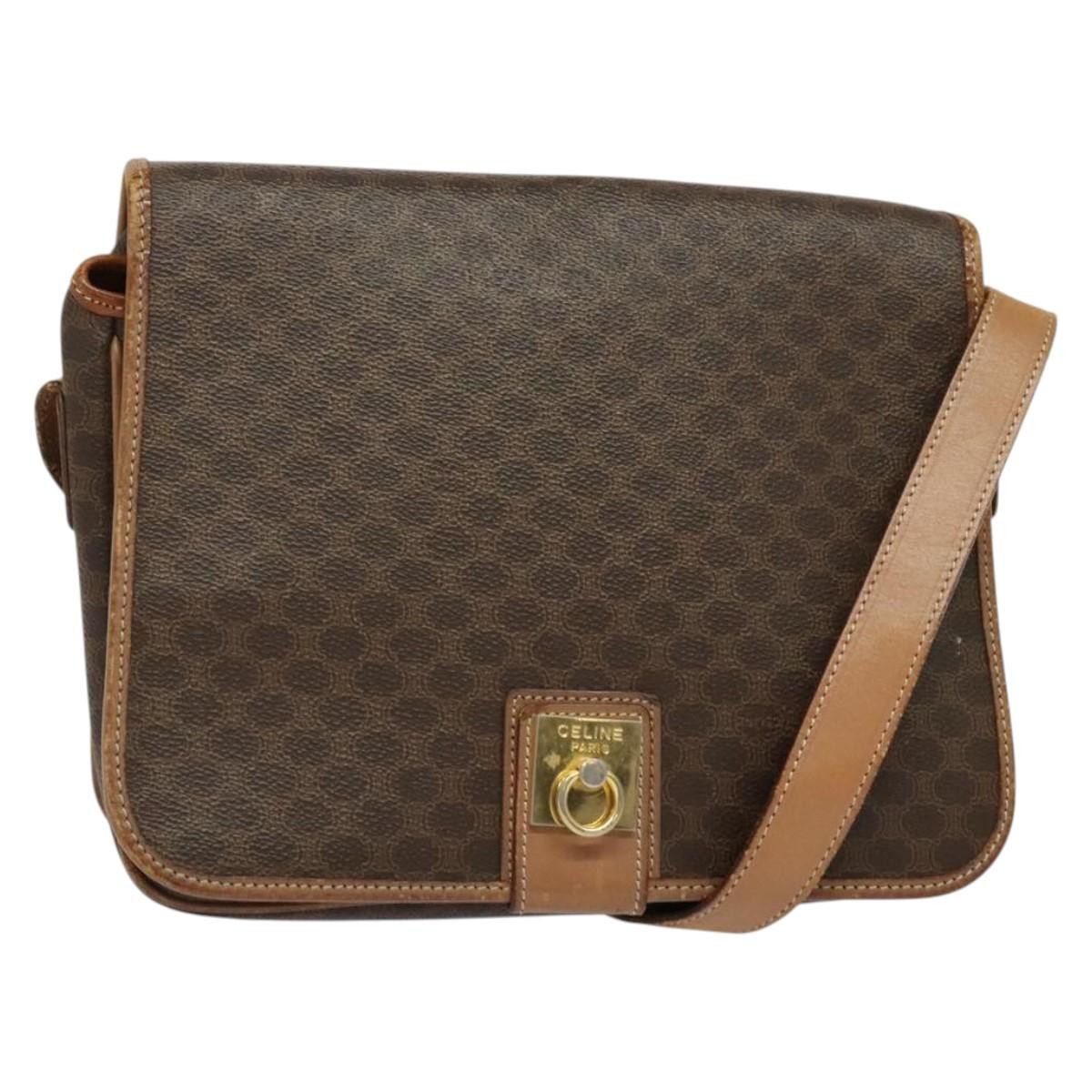 Celine CELINE Macadam Canvas Shoulder Bag Pvc Leather Brown Gold Size ONE SIZE - 1 Thumbnail