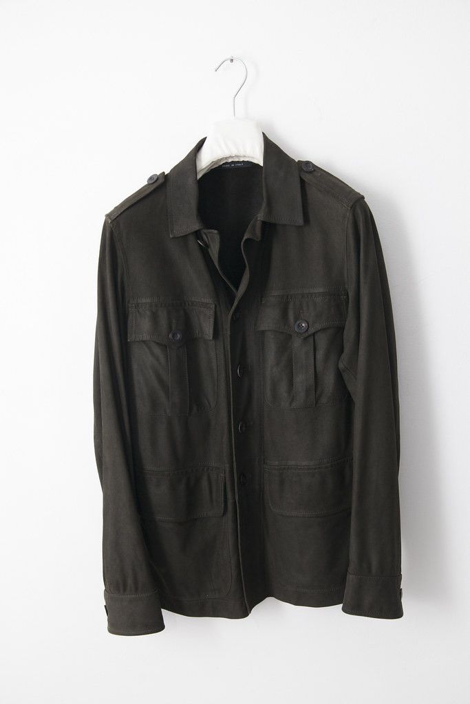 image of Gucci Green Suede Saharienne Jacket, Men's (Size Small)