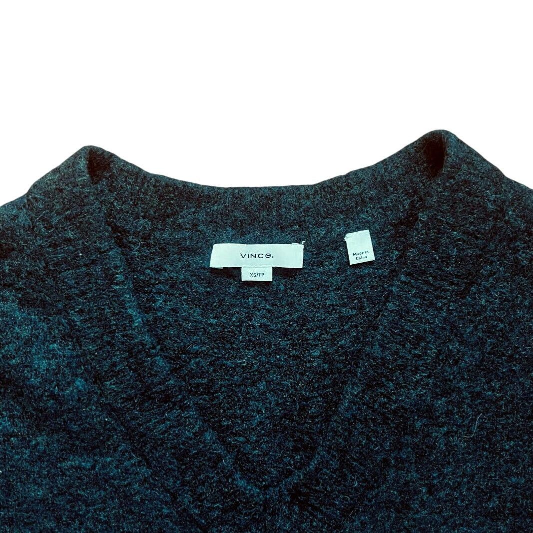 Vince Vince Green Wool Alpaca Blend Sweater | Size XS Size XS / US 0-2 / IT 36-38 - 2 Thumbnail