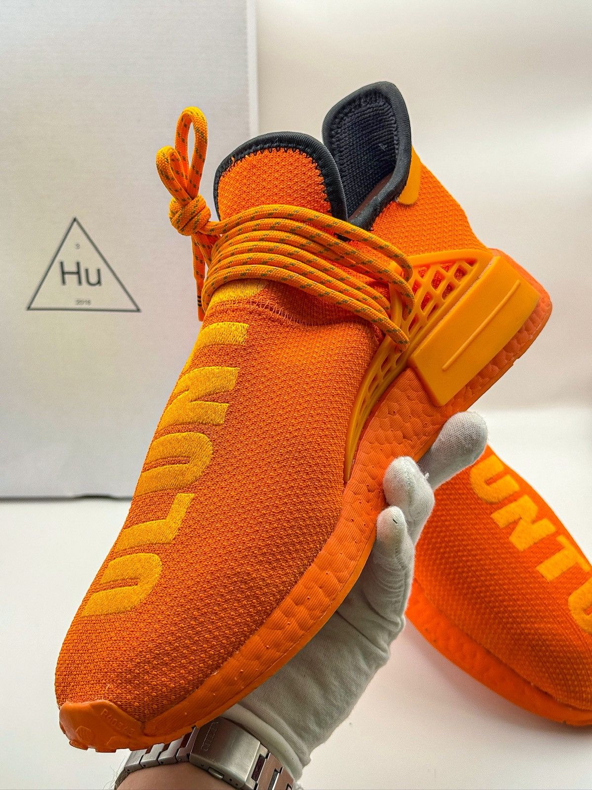 Adidas × Pharrell Adidas x Pharrell Williams NMD Hu Orange Size US 10 / EU 43 - 4 Thumbnail