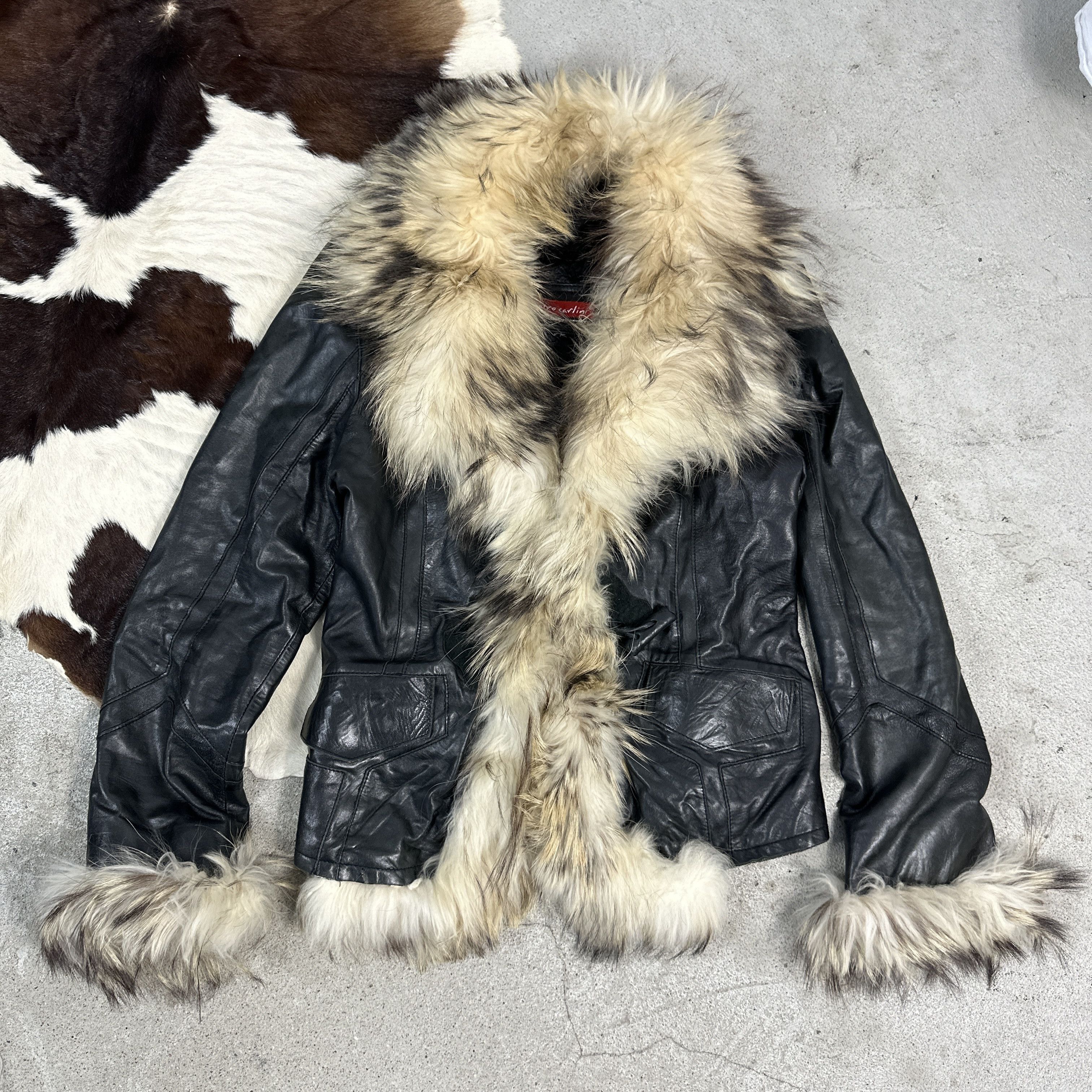 Vintage Vintage Avant Garde Real Leather & Fur Opium 90s Jacket Size M / US 6-8 / IT 42-44 - 5 Thumbnail