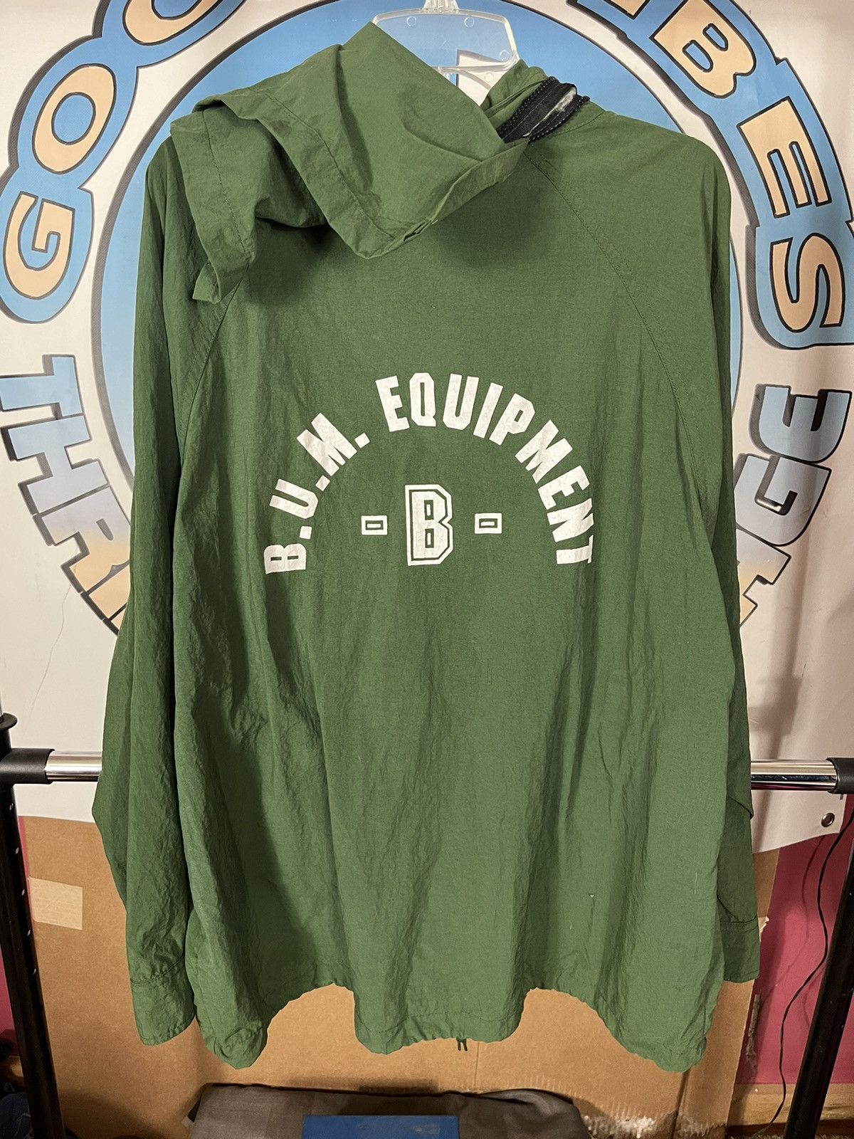B.U.M Equipment × Vintage Vintage 90s Men’s Bum Equipment Hooded Windbreaker Jacket Size US L / EU 52-54 / 3 - 2 Thumbnail