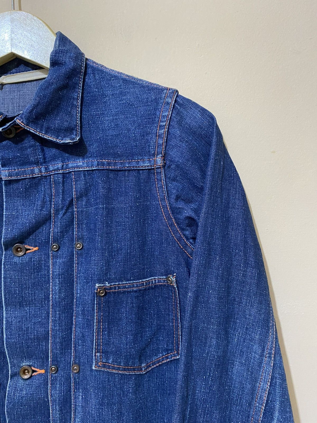 Vintage True 1940 Denim Jacket Union Made WWII Selvedge Donut Button Size US XS / EU 42 / 0 - 3 Thumbnail