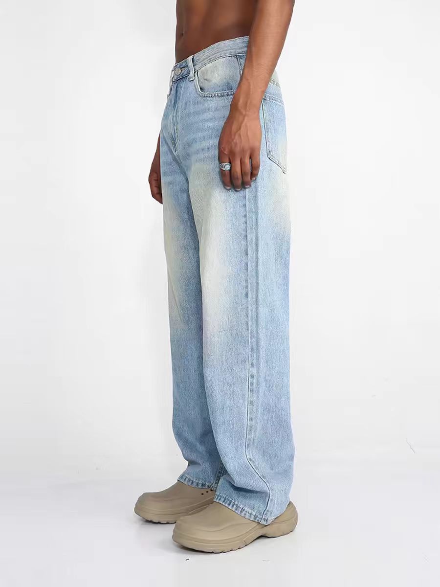 Japanese Brand × Vintage Blue High Street Washed and Aged Casual Loose Jeans Size US 30 / EU 46 - 2 Thumbnail