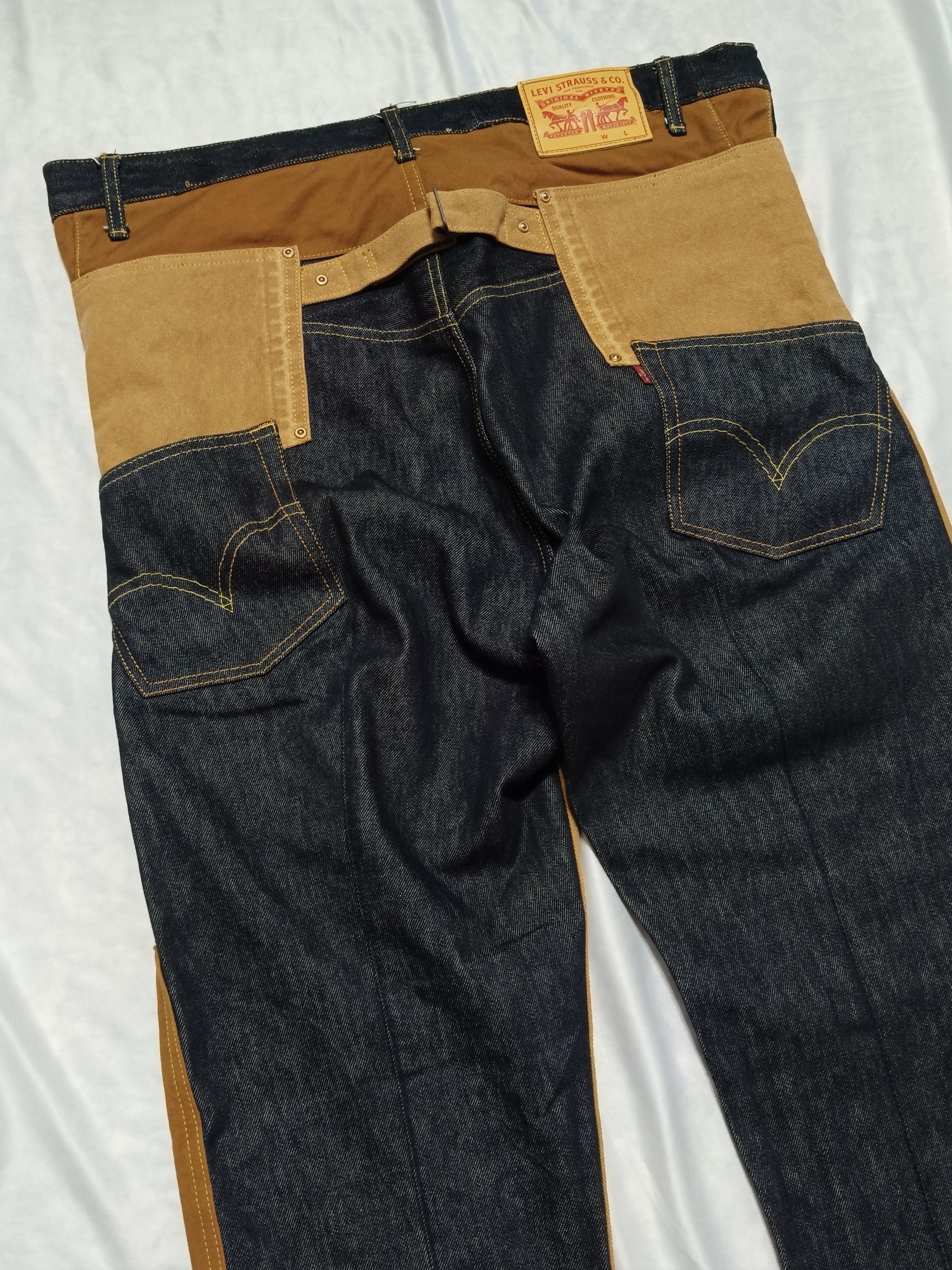 Junya Watanabe × Levi's Cotton Denim × Cotton Canvas Work Pants Jeans Collaboration Size US 40 / EU 56 - 7 Thumbnail