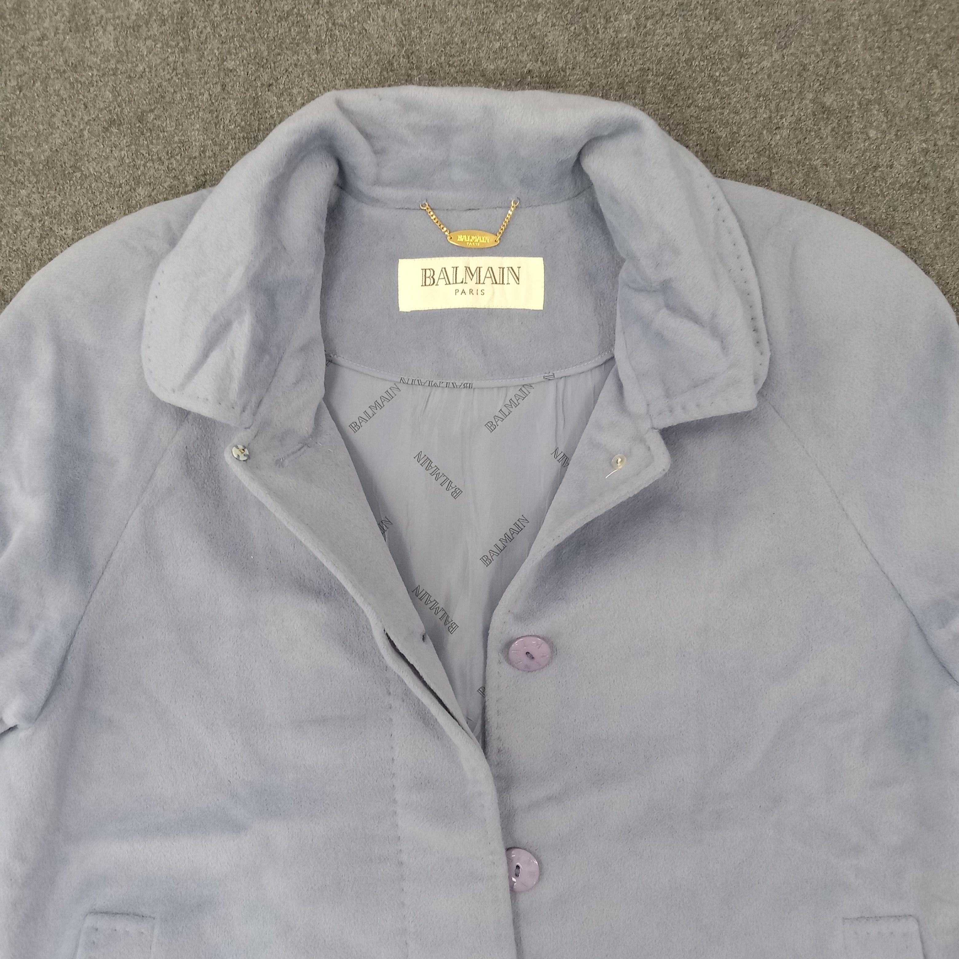 Balmain × Vintage Balmain Paris Luxury Brand Trench Coat Jacket Size US M / EU 48-50 / 2 - 2 Thumbnail