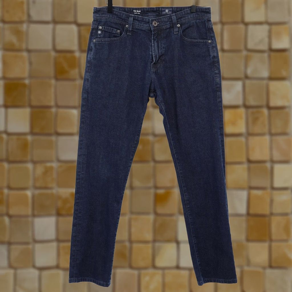 Vintage AG Adriano Goldschmied The Tellis Jeans Men's Blue 32x31 Denim Bootcut 5-Pocket Regular Medium Wash Stretch Cotton Elastane" Size US 32 / EU 48 - 1 Thumbnail
