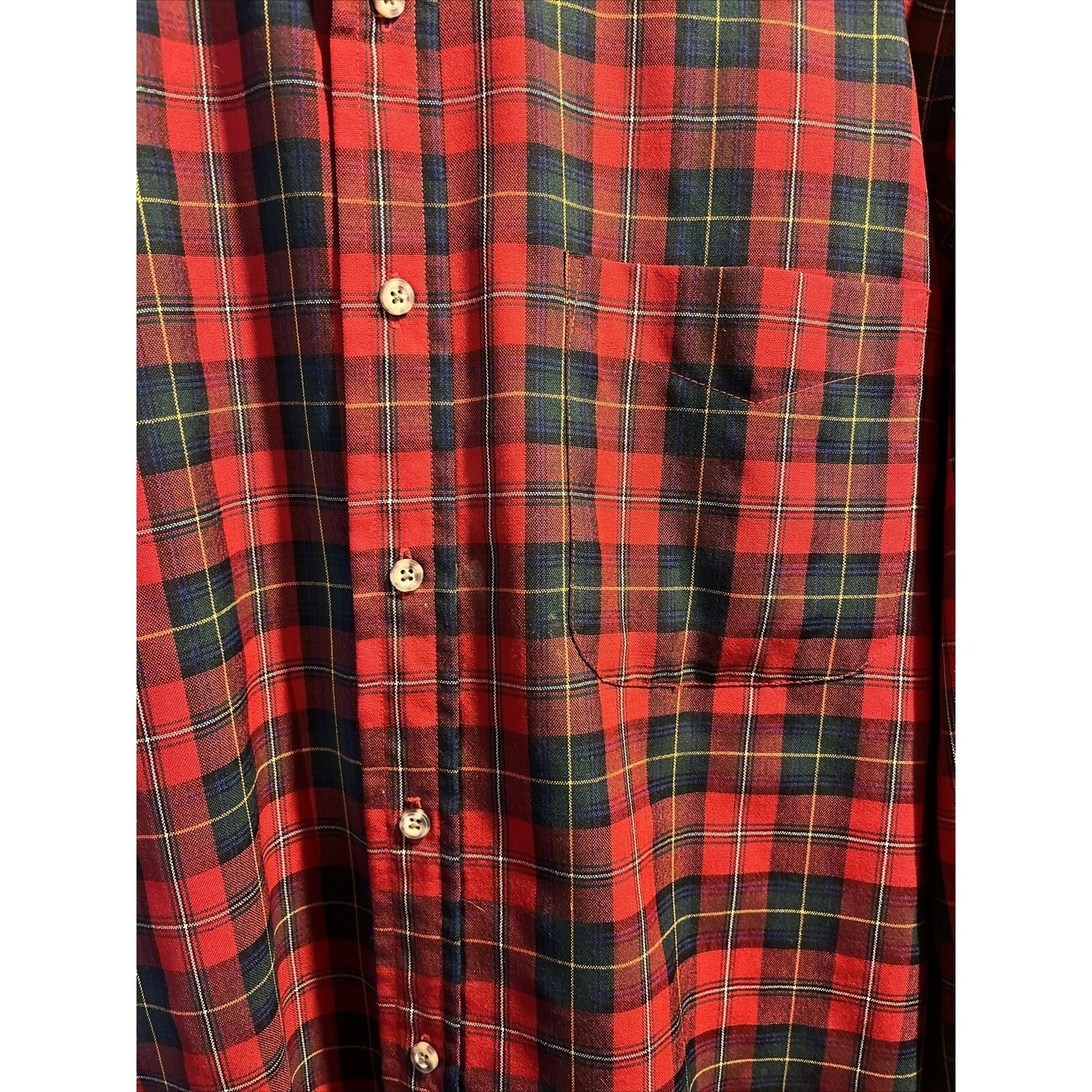 Pendleton Pendleton Men’s M Red Plaid Long Sleeve Button Up Wool Shirt Size US M / EU 48-50 / 2 - 12 Thumbnail
