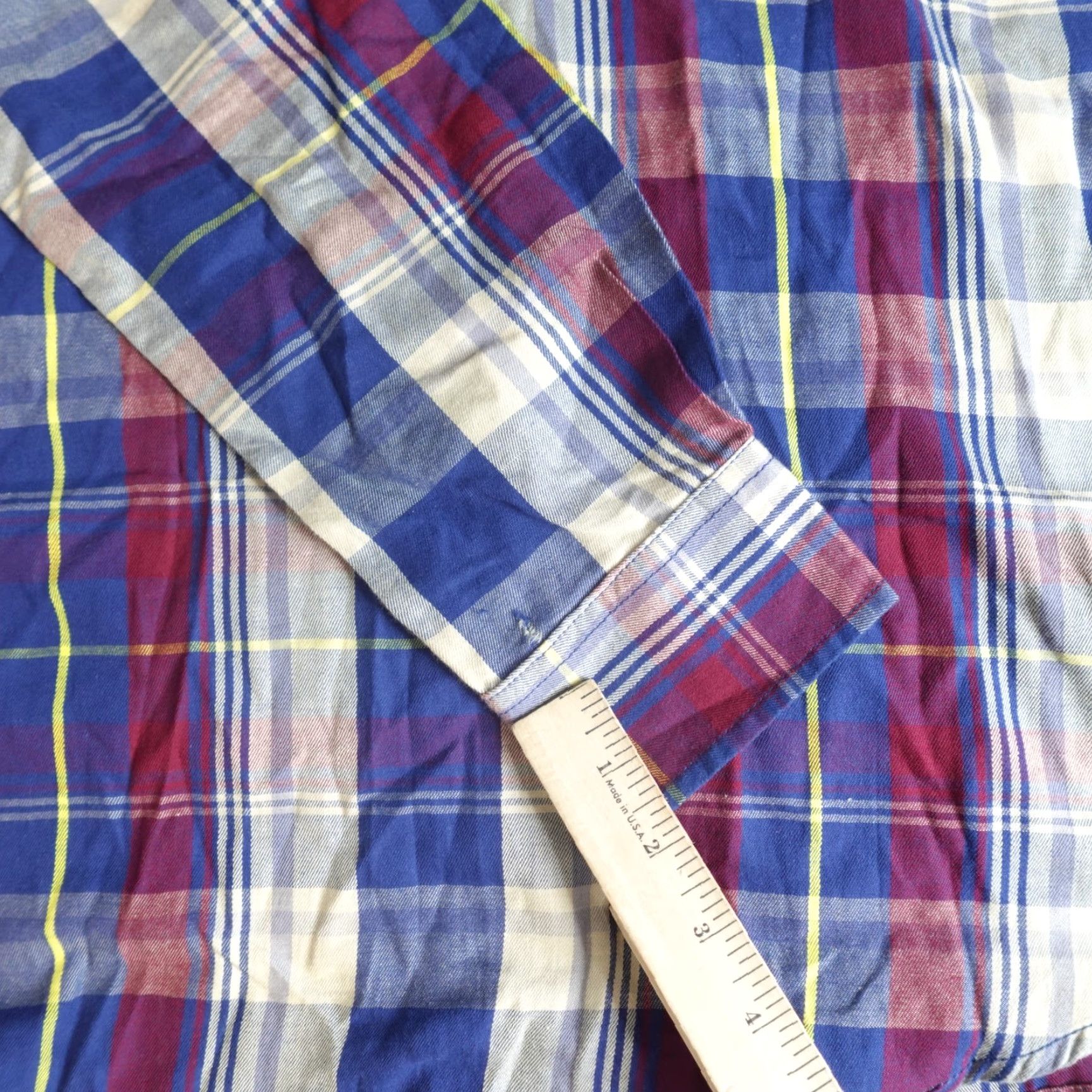 JNCO JNCO Mens Shirt M Blue Red Plaid 100% Cotton Button-Up Long Sleeve Casual Pockets Size US M / EU 48-50 / 2 - 8 Thumbnail