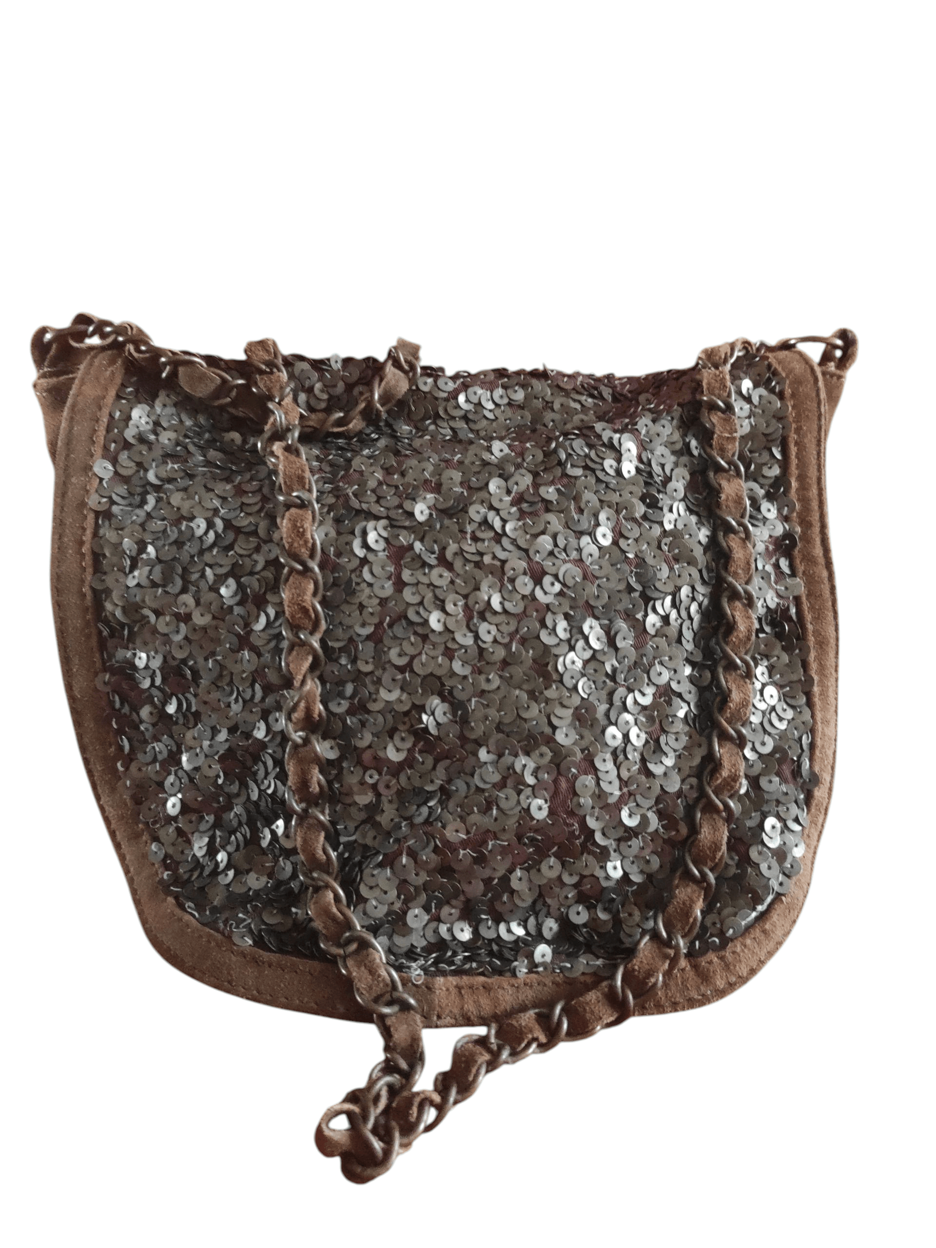 Massimo Dutti Massimo Dutti Sequins Suede Leather Shoulder Bag Size ONE SIZE - 1 Thumbnail
