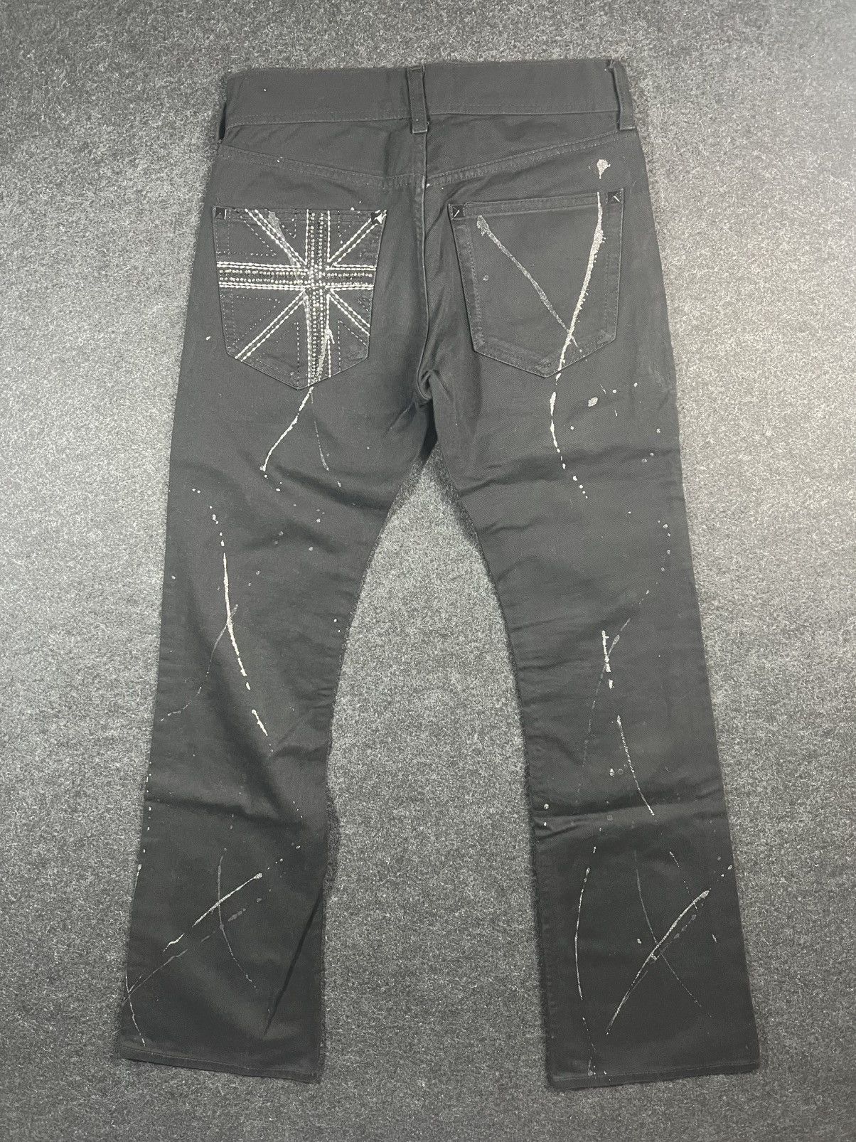 If Six Was Nine Sorridere Paint Splatter Jeans Flare Bondage Punk Size US 30 / EU 46 - 2 Thumbnail