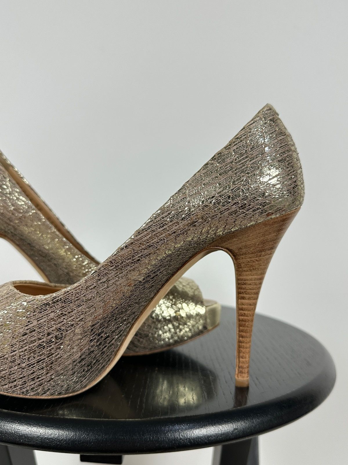Giuseppe Zanotti Giuseppe Zanotti Gold Metallic Python Embossed Leather Pumps Size US 8 / IT 38 - 17 Thumbnail