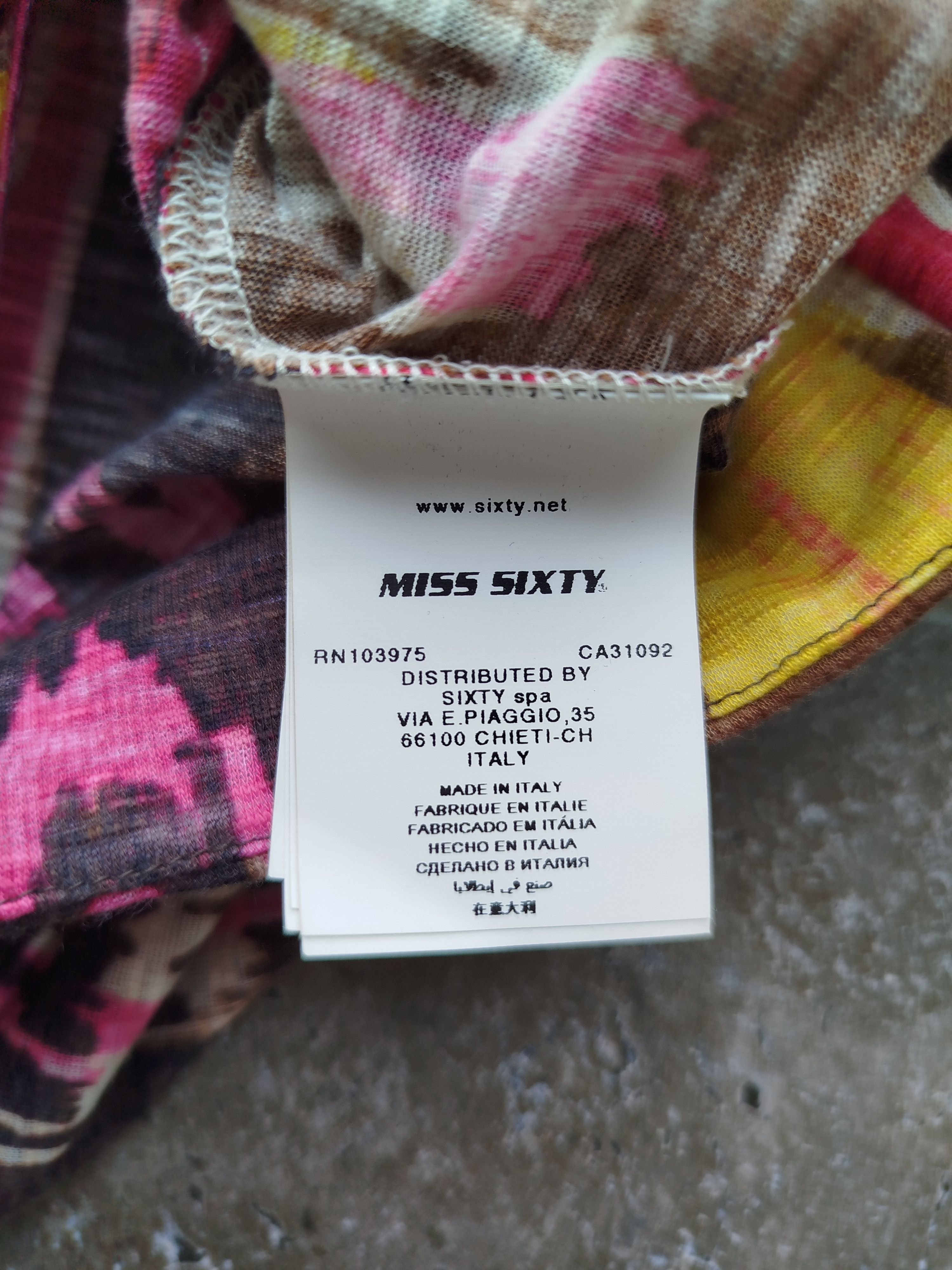 Miss Sixty Dress Tunic One Shoulder Boho Tribal Italy Vintage Y2K Size M / US 6-8 / IT 42-44 - 10 Thumbnail