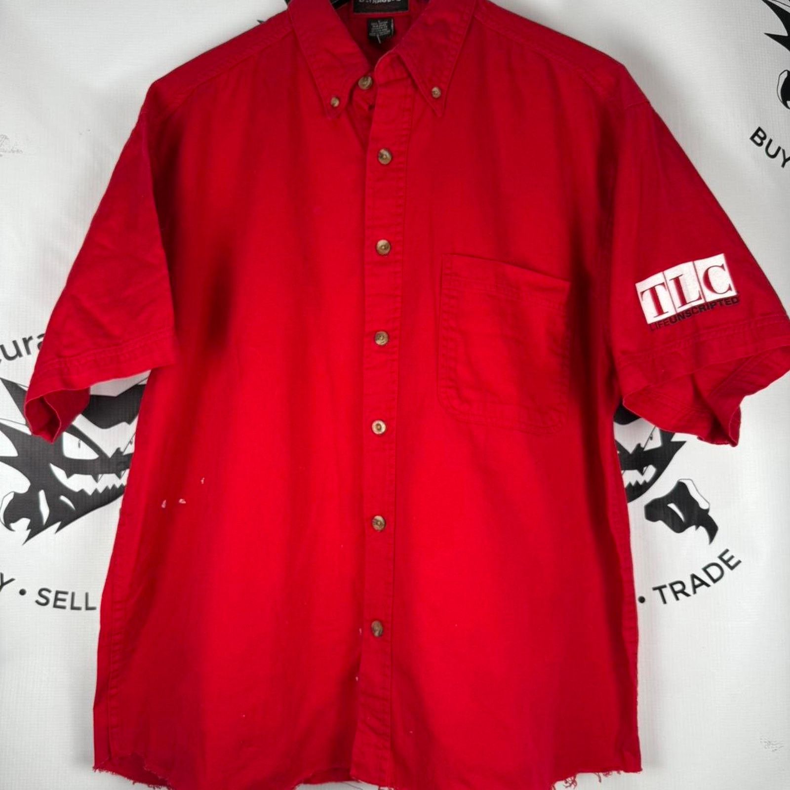 Vintage Red and green trading spaces shirt TLC Channel Size US L / EU 52-54 / 3 - 2 Thumbnail